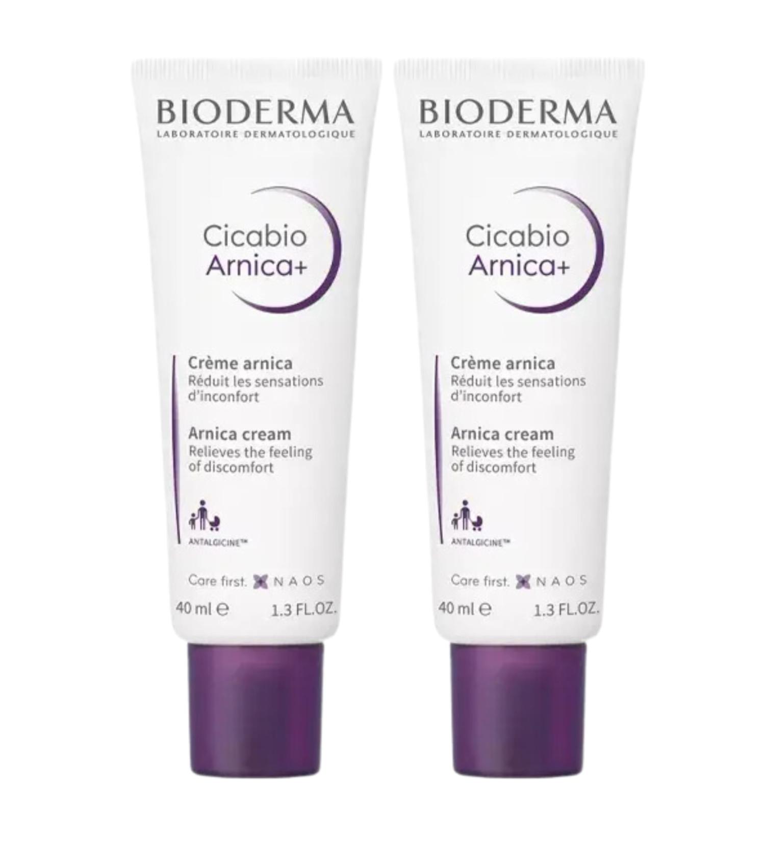 BIODERMA | Cicabio Arnica+ | SOS Care to Resorb and Decongest | Skin Alterations | Reduces Skin Discomfort | Good Tolerance | Pack of 2 x 40 ml
