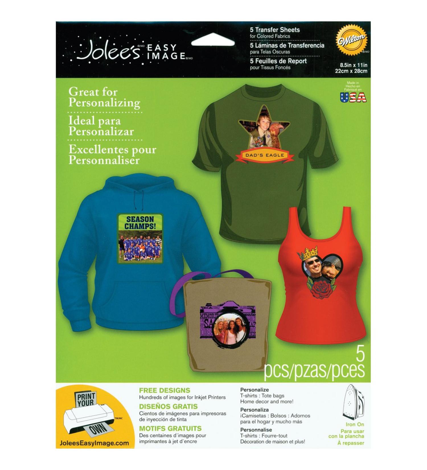 Jolee's Boutique Easy Image Iron-on Transfer Paper  Colored Fabrics Original Version 1