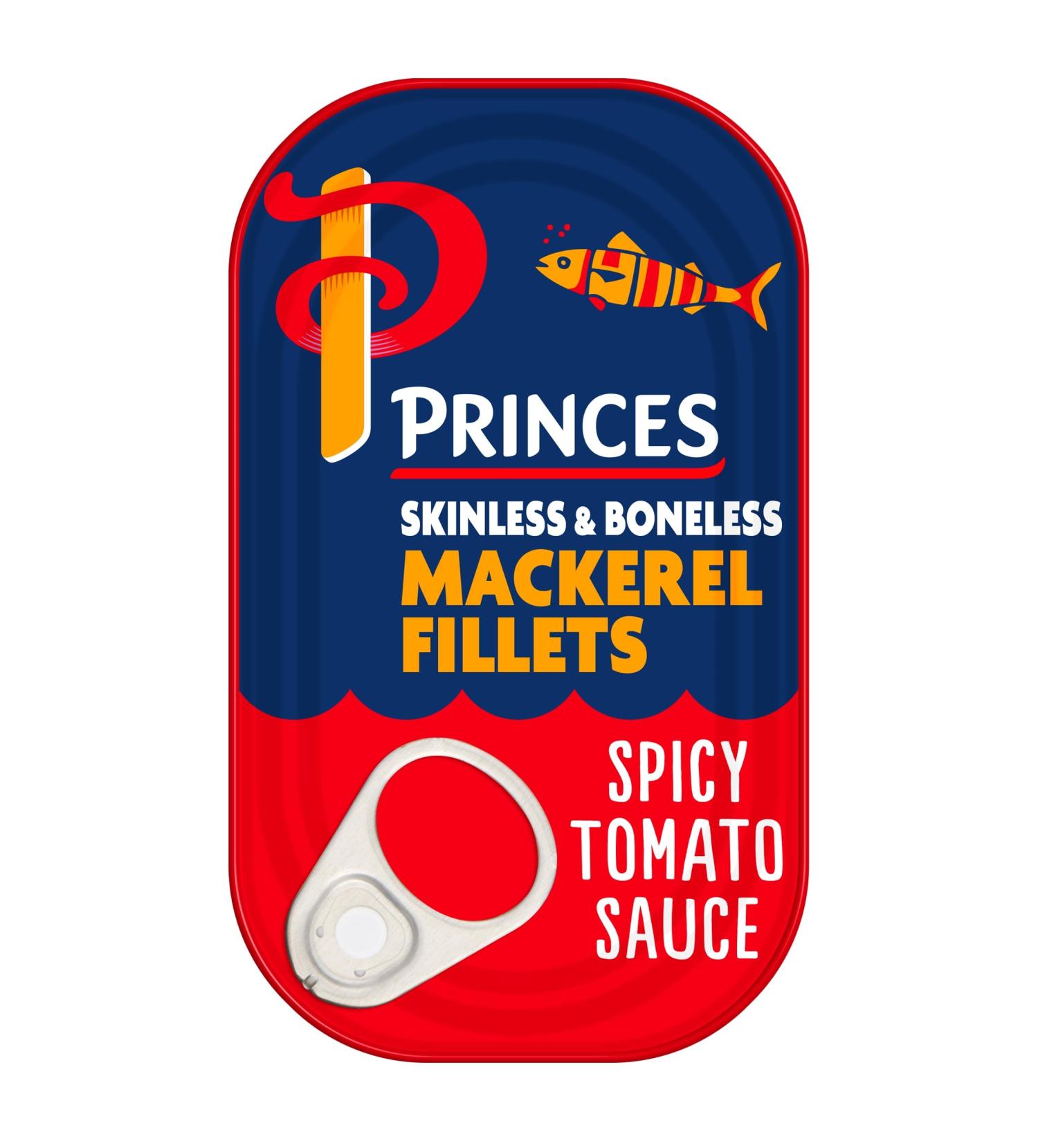 Princes Mackerel Fillets in Spicy Tomato Sauce 125G (Pack of 10) - Buy Online on GoSupps.com