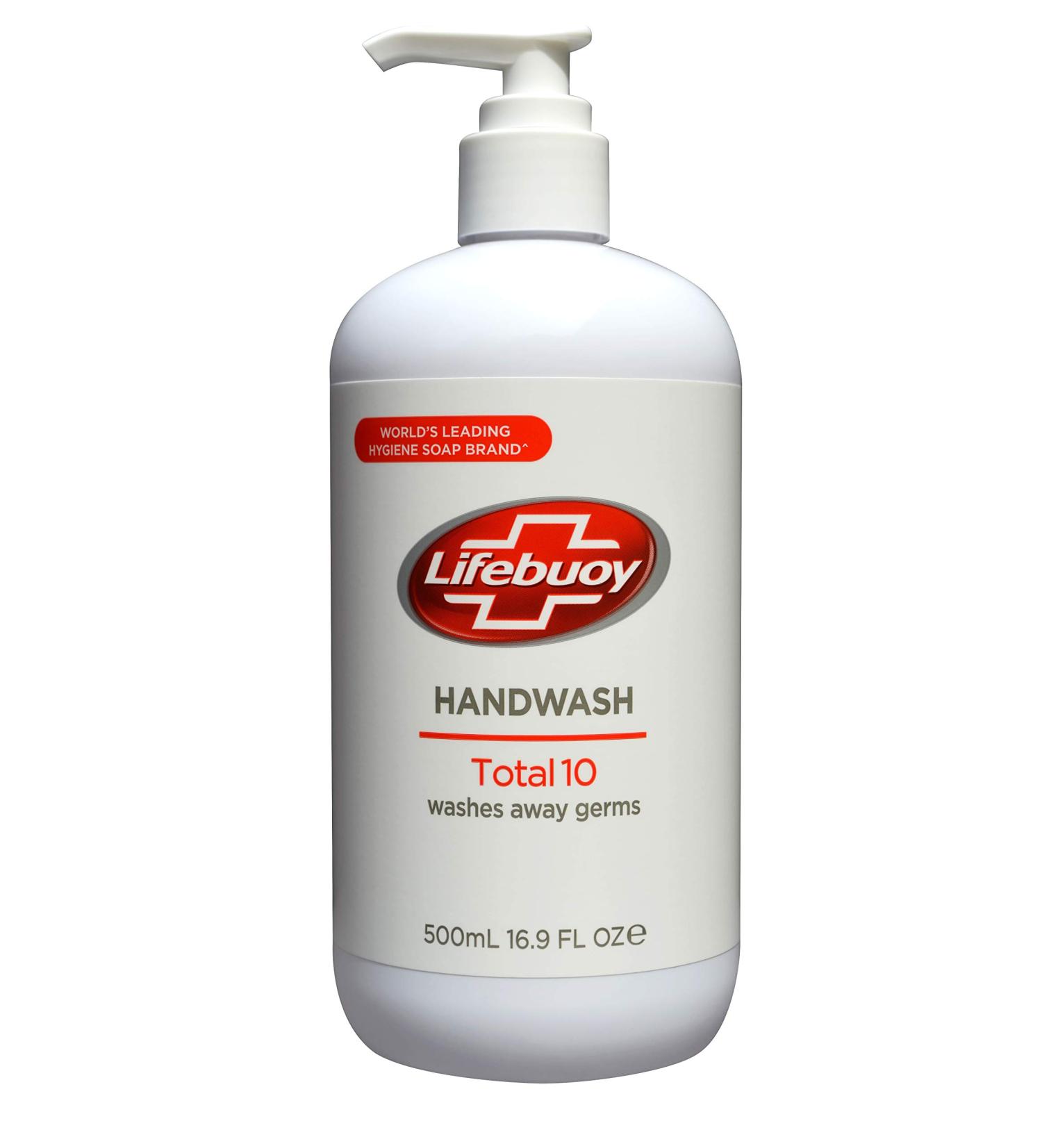 Lifebuoy Total 10 Hand Wash 16.9 FL OZ (500 ml) - Antibacterial Protection - Buy Online on GoSupps.com