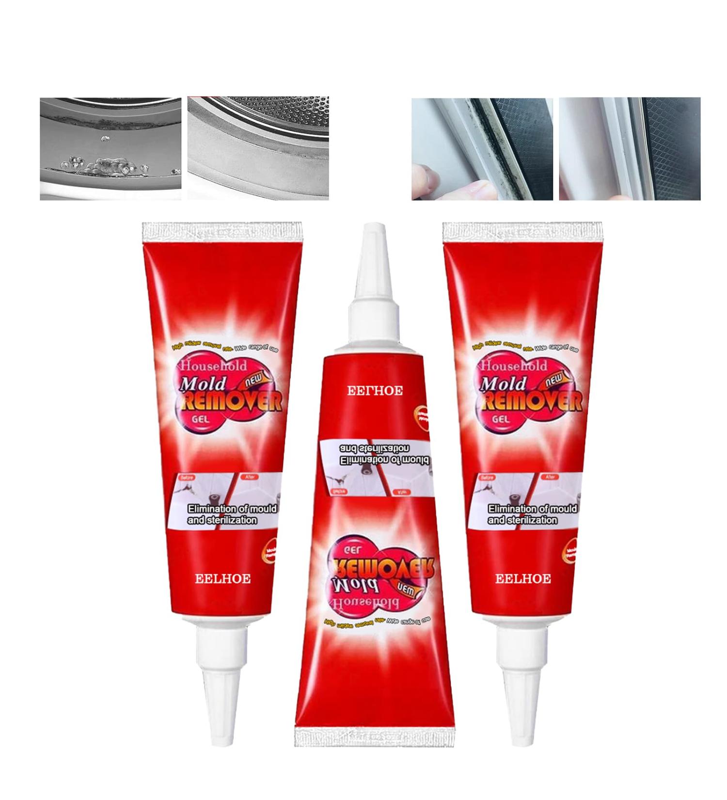 LINXINS 3pcs Mould and Mildew Remover Mould Remover Gel Mould Extreme Remover Gel Mould Magic Gel For Bathroom Toilet Washing Machine Seal Kitchen Sink Grout Tile Stains - Buy Online on GoSupps.com