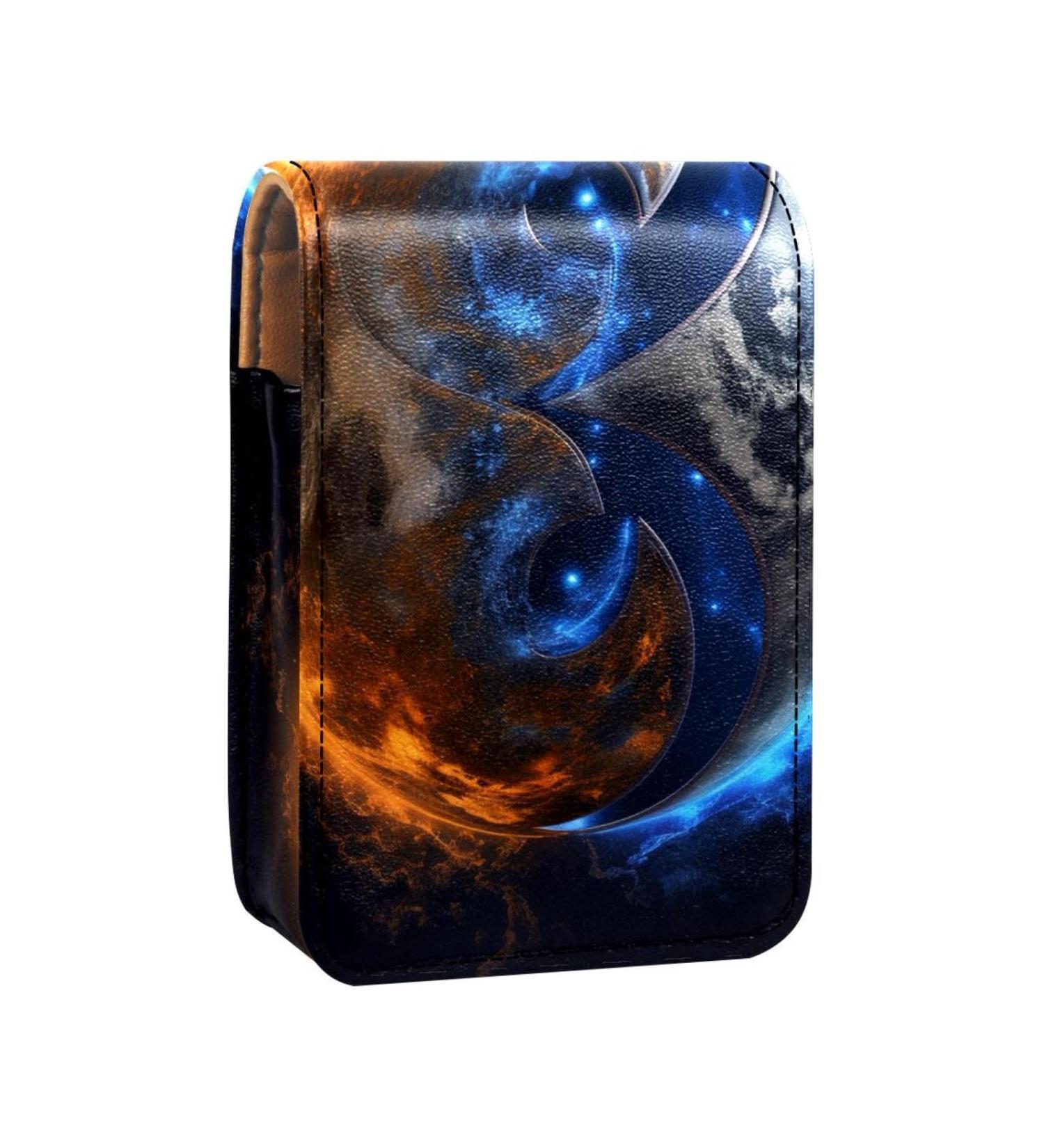 Travel Lipstick Organizer Case - Portable Makeup Bag with Mirror | 3D Yin Yang Design | Shop Internationally - Buy Online on GoSupps.com