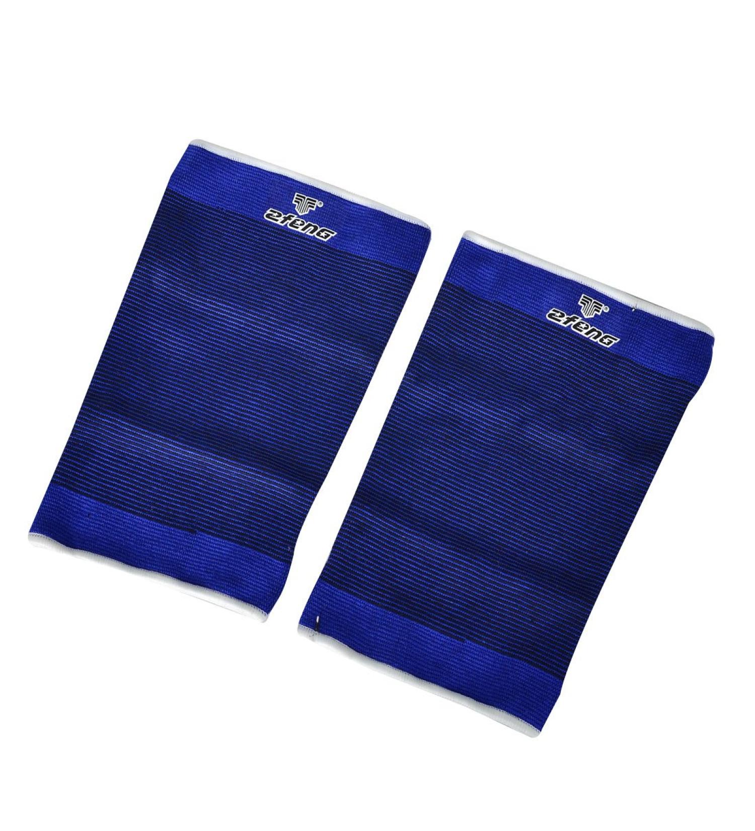 Ruilogod Pair Striped Stretchy Blue Black Thigh Cover Braces for Adults