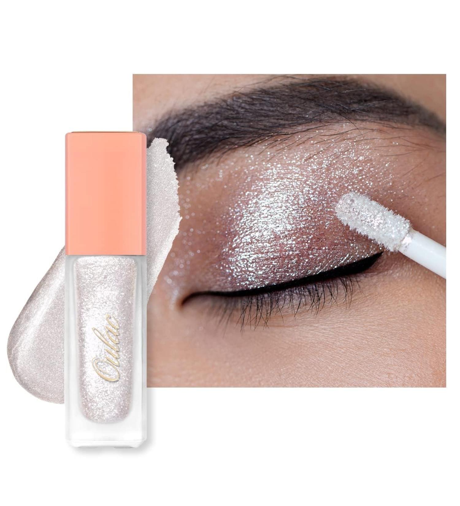 Oulac Liquid Glitter Eyeshadow - Metallic Icy White Eyeshadow Shimmer Eyeshadow with Fine Sparkle & Glow Blendable Sparkly Eyeshadow Eye Make-up Crease Resistant Vegan 5.4g Frosted Ice (27) Frosted Ice(27) - Buy Online on GoSupps.com
