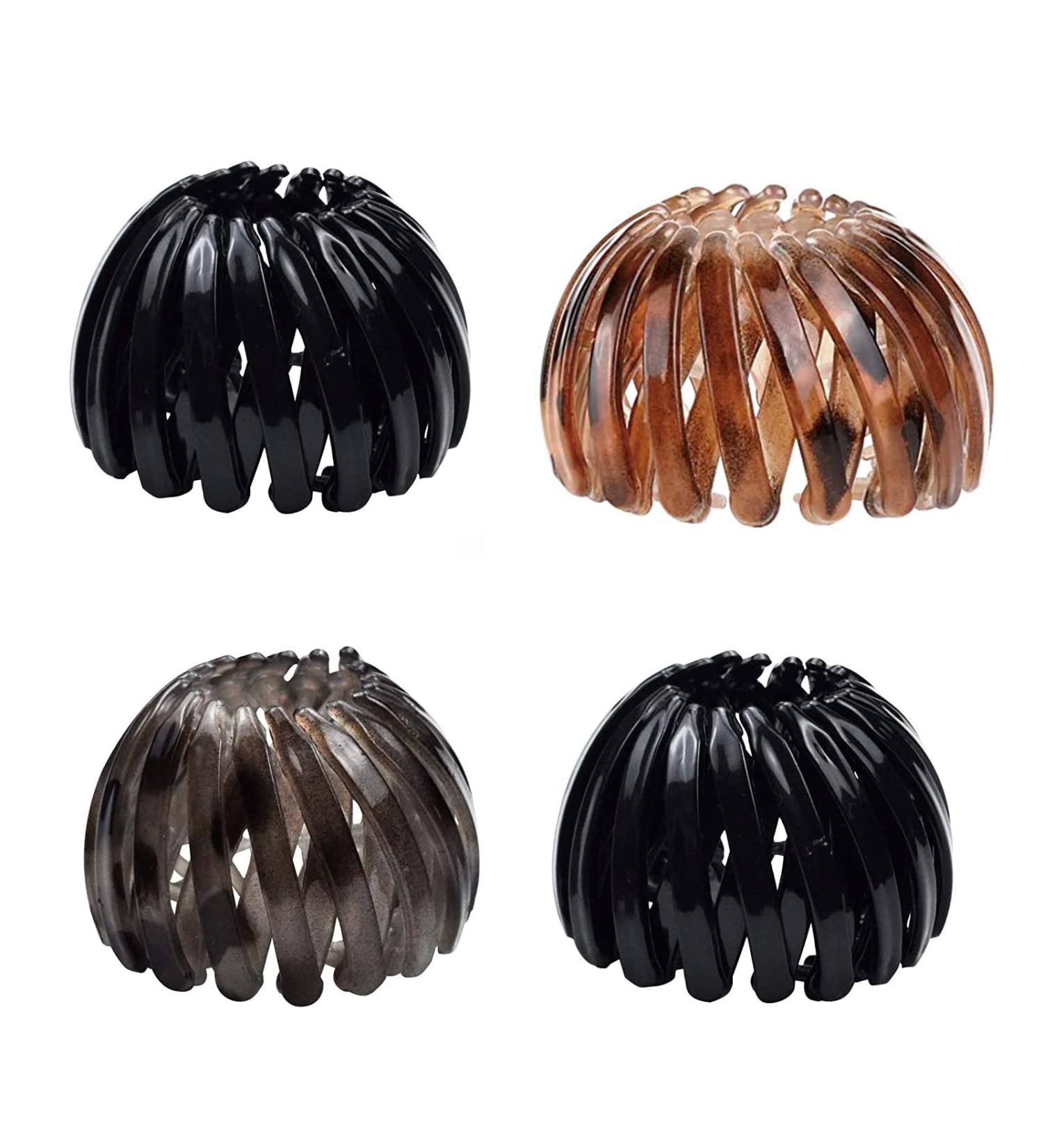 RONGYI Bird Nest Hair Clips Pack of 4 - Versatile Ponytail Hair Pins for Girls in Four Colours - Buy Online on GoSupps.com