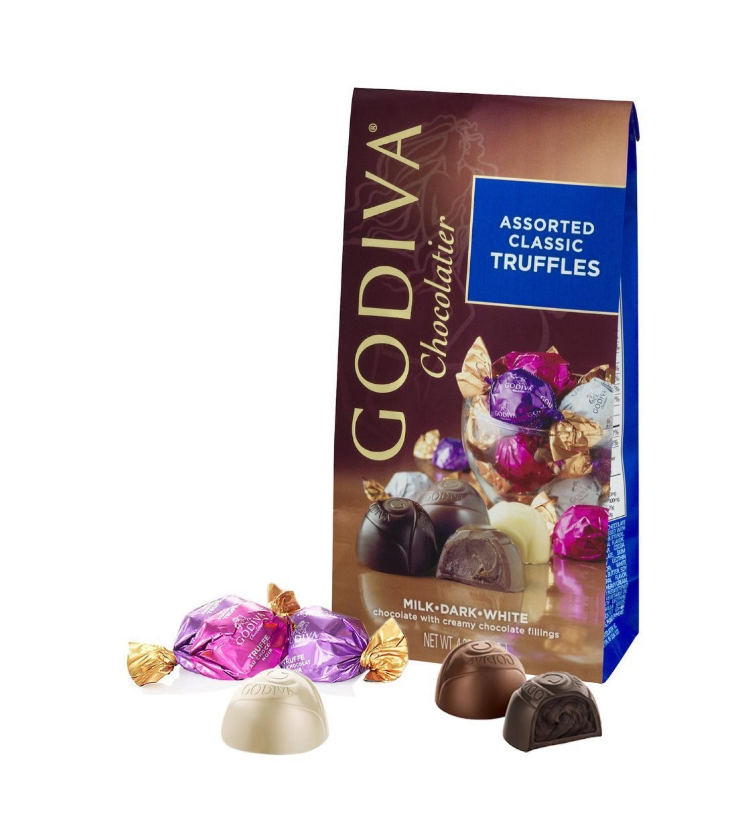Godiva Chocolate Gem Truffle Trio - 4.25 oz Chocolatier Assorted Classic Truffles