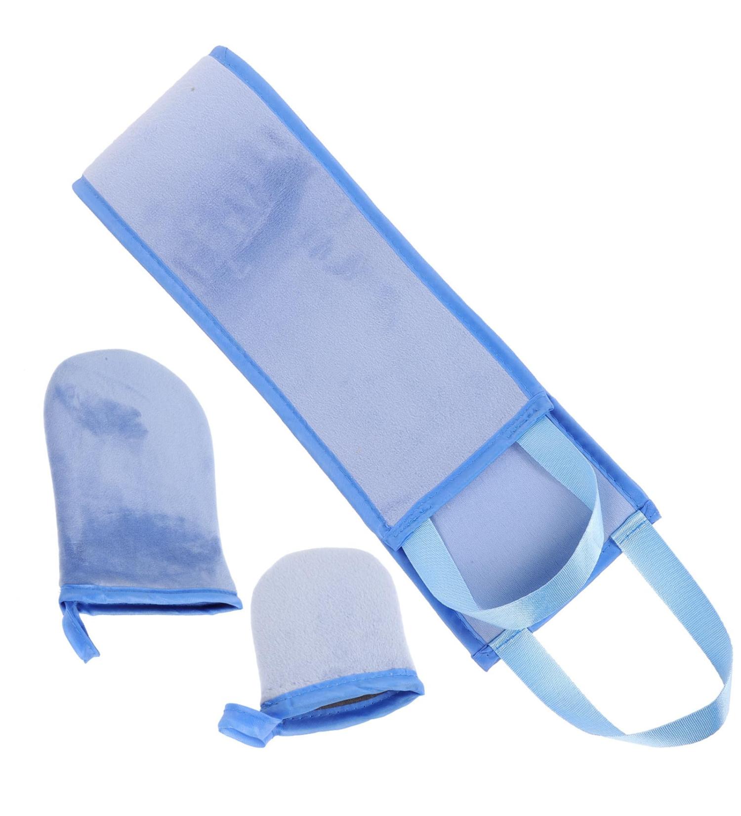 SOIMISS Applicateur Autobronzant Dos et Mains 3 Pi ces sans Doigts Bleu Poignet pour Adulte Homme et Femme Usage Spa Bronzage Uniformis  - Buy Online on GoSupps.com