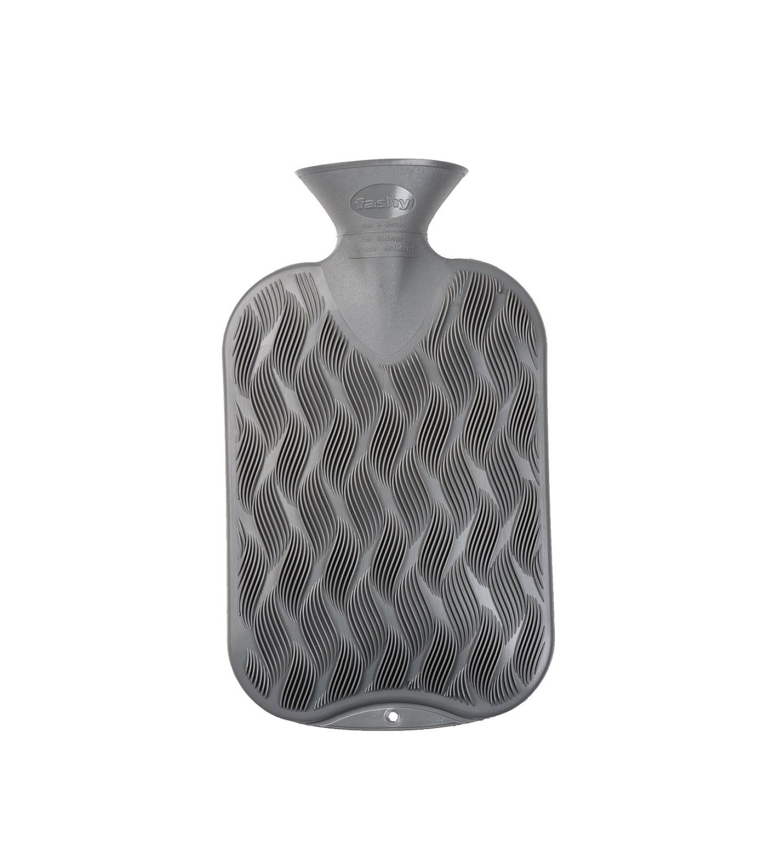 Fashy 6437 Hot Water Bottle - 2L Half-Lamella Anthracite | Buy Internationally Online - Buy Online on GoSupps.com