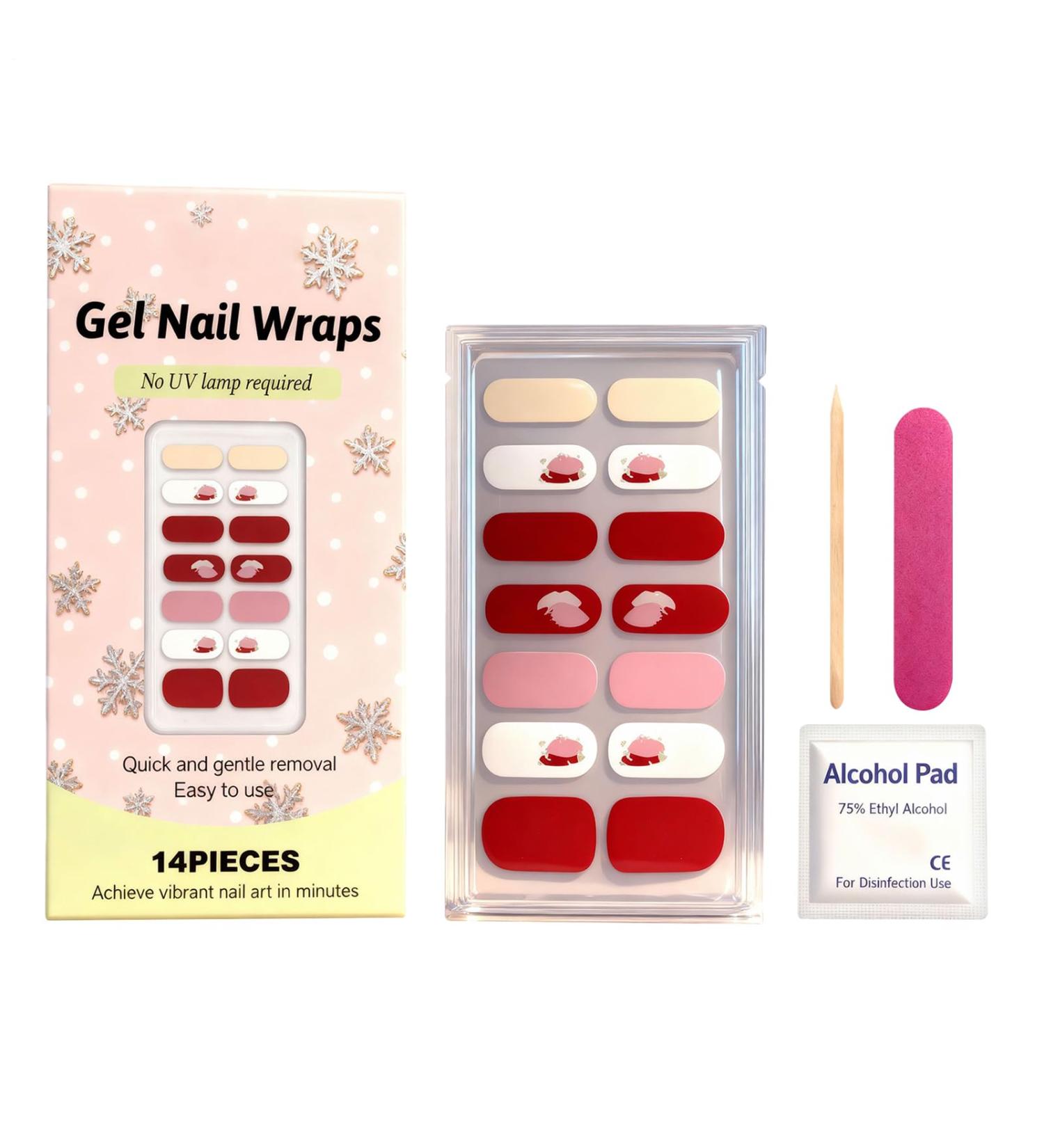 Lot de 14 en gel pour ongles - R sistantes aux clats - Accessoires de beaut avec lime et b ton en bois pour femme - Finition brillante - Buy Online on GoSupps.com