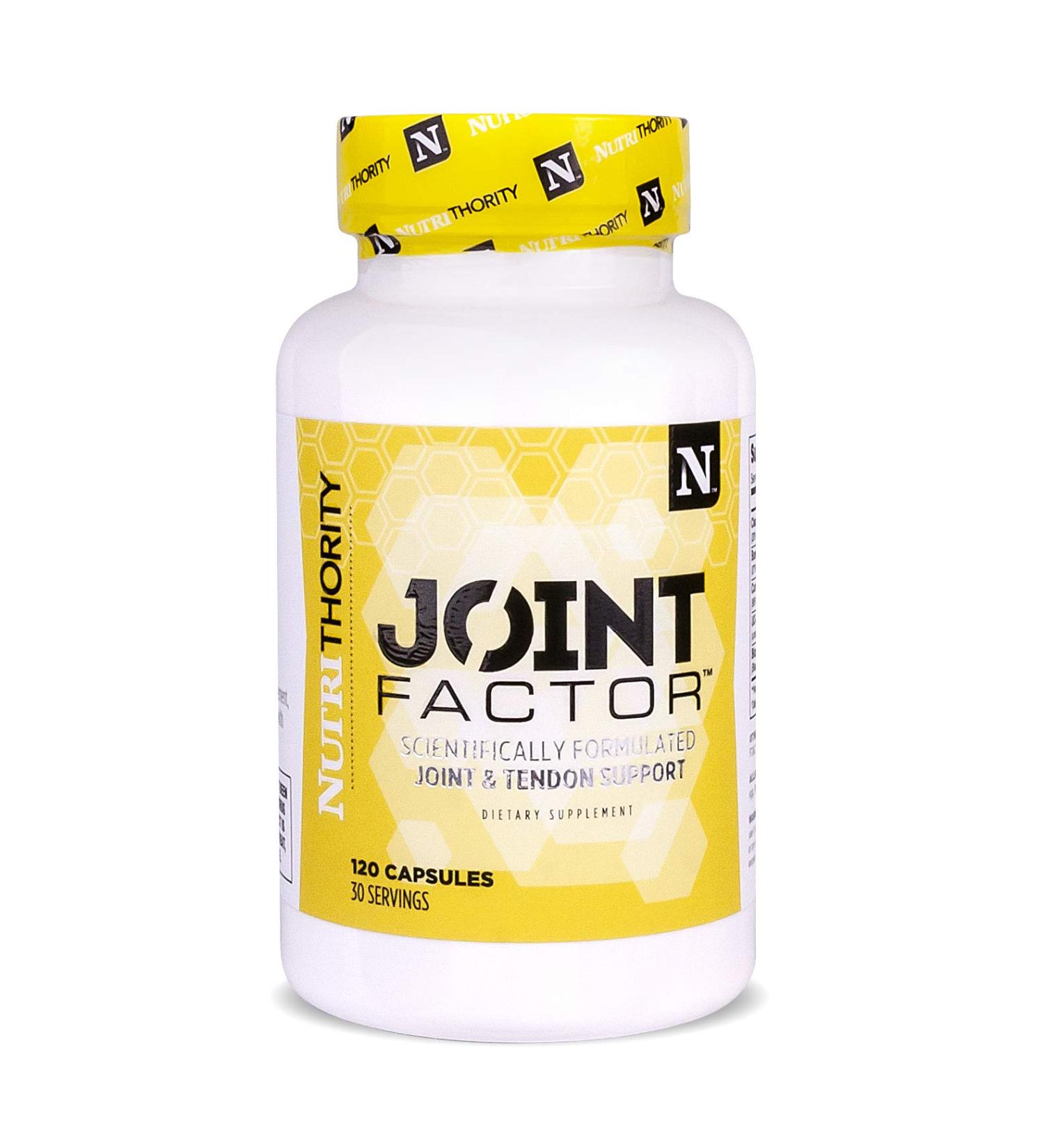 Nutrithority Joint Factor: 120 Capsules of Type 2 Collagen with Boswellia & Cissus - Gluten Free Joint & Tendon Support for Skin Hydration - Buy Online on GoSupps.com