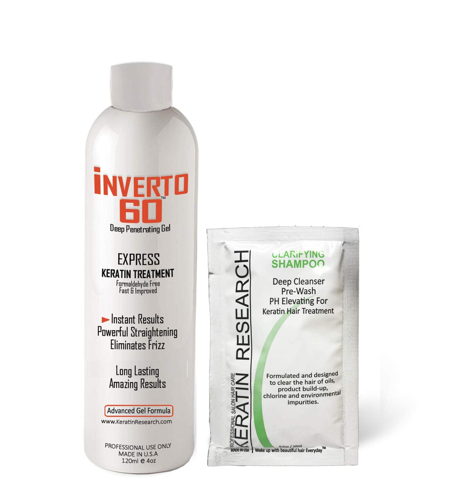 INVERTO 60 Multi-Functional Keratin Hair Treatment Formaldehyde Free Super Fast Application Process includes Starter Keratin Treatment kit Results are Instant delivering healthy Shiny Beautiful hair