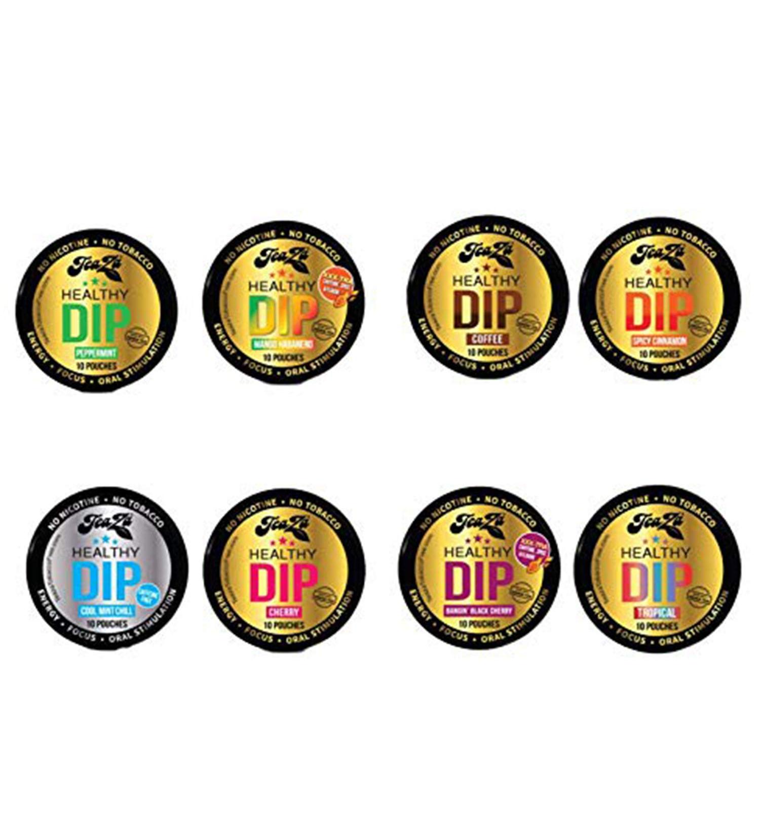 Teaza Energy Chews - 8 Pack Variety (10 Pouches) | Boost Your Energy Naturally | International Shipping Available - Buy Online on GoSupps.com
