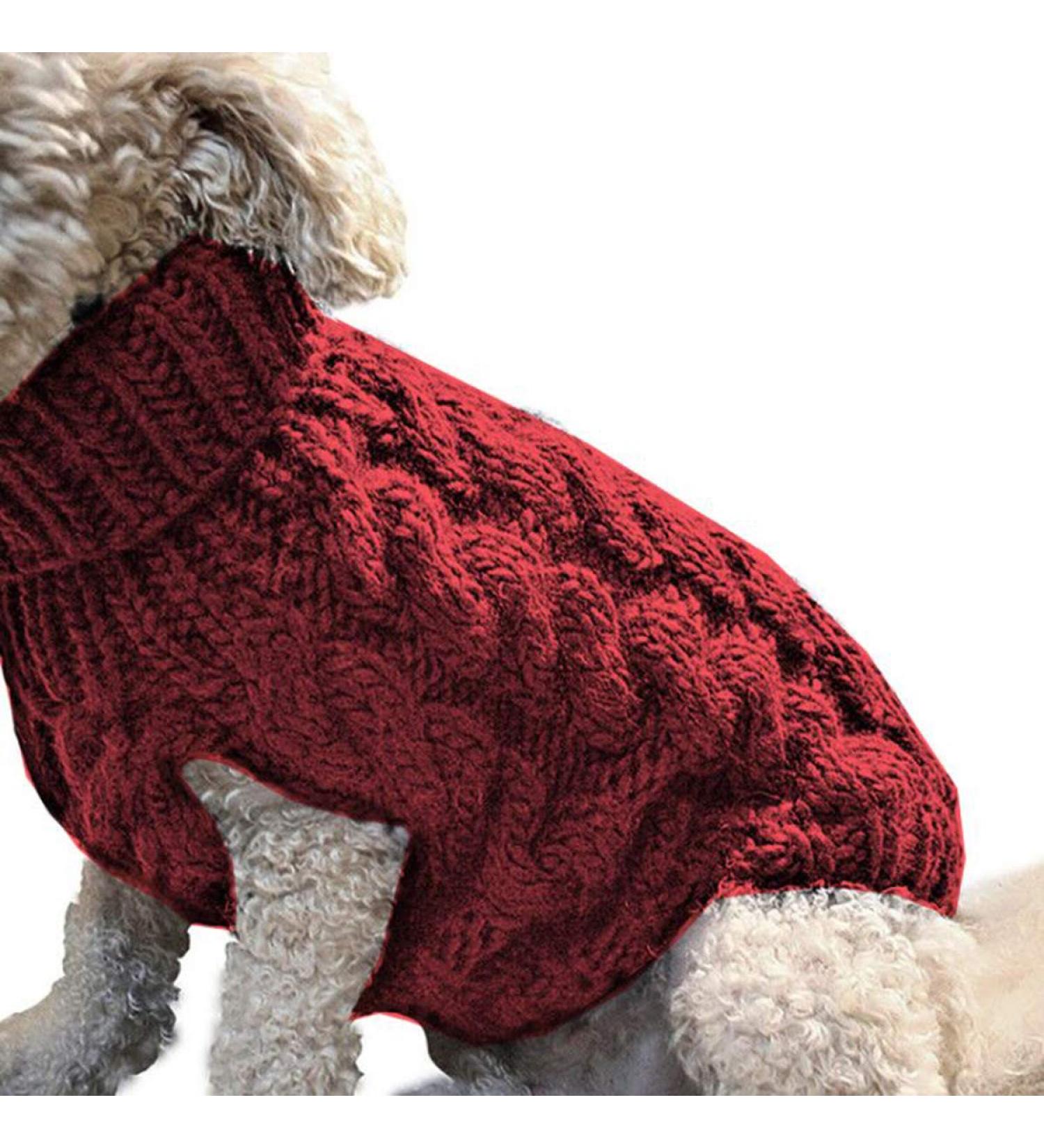 Buy PetyOung Warm Dog Sweater Vest - Soft Knitted Wool Coat for Small & Medium Dogs (Large Red) | Cozy Winter Clothing - Buy Online on GoSupps.com