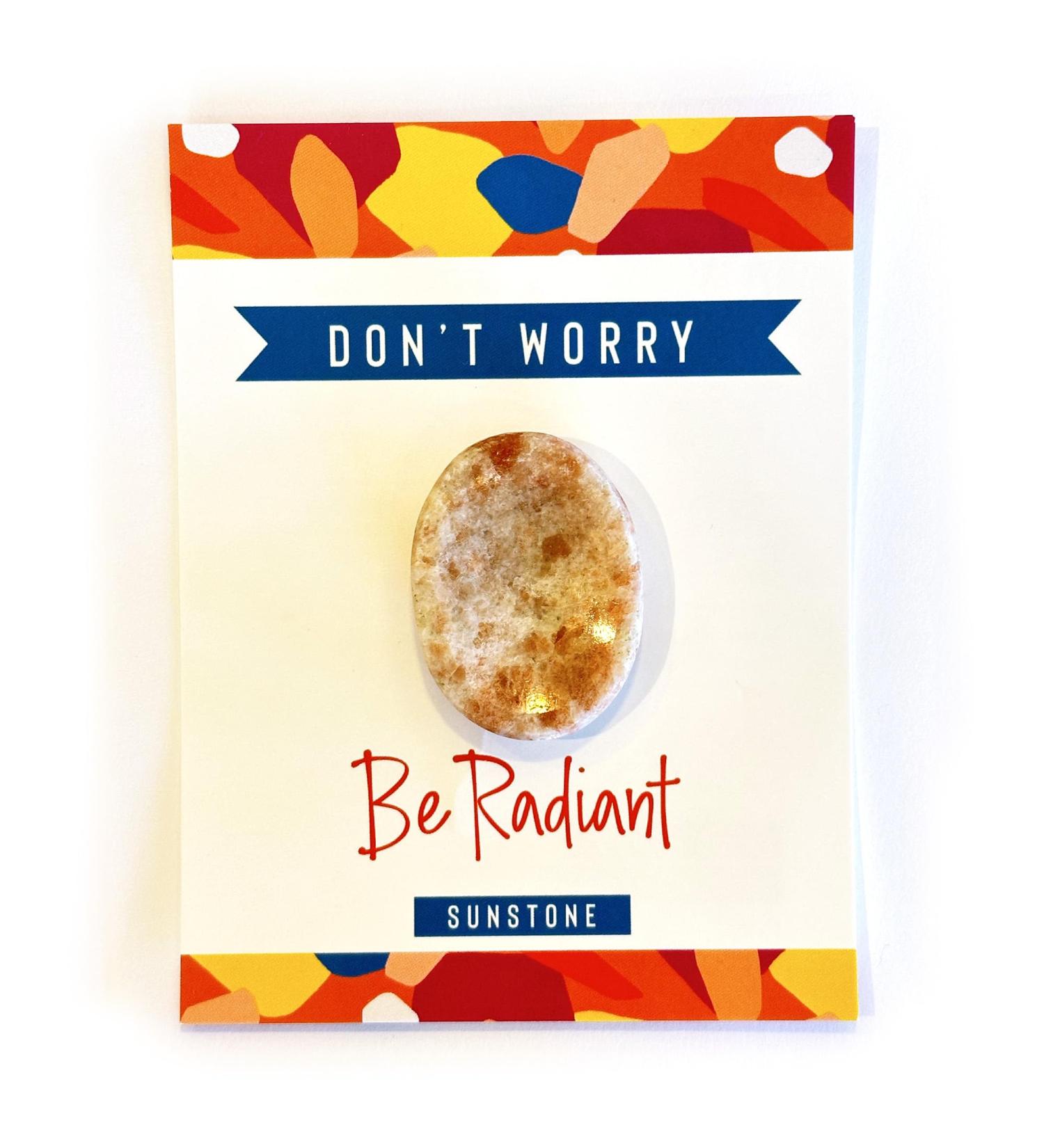 Sunstone Healing Crystal Thumb Worry Stone - Confidence & Joy Stress Relief Gift | Reiki Chakra Energy Stocking Filler - Buy Online on GoSupps.com