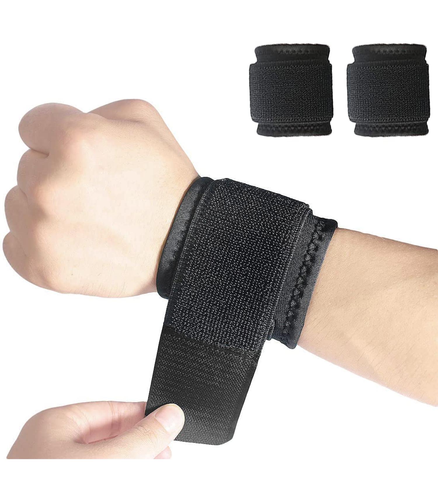 2 Pack Wrist Brace for Carpal Tunnel Support - Adjustable, Flexible, Pain Relief for Men and Women - Ideal for Weightlifting and Workouts (A-Black) - Buy Online on GoSupps.com