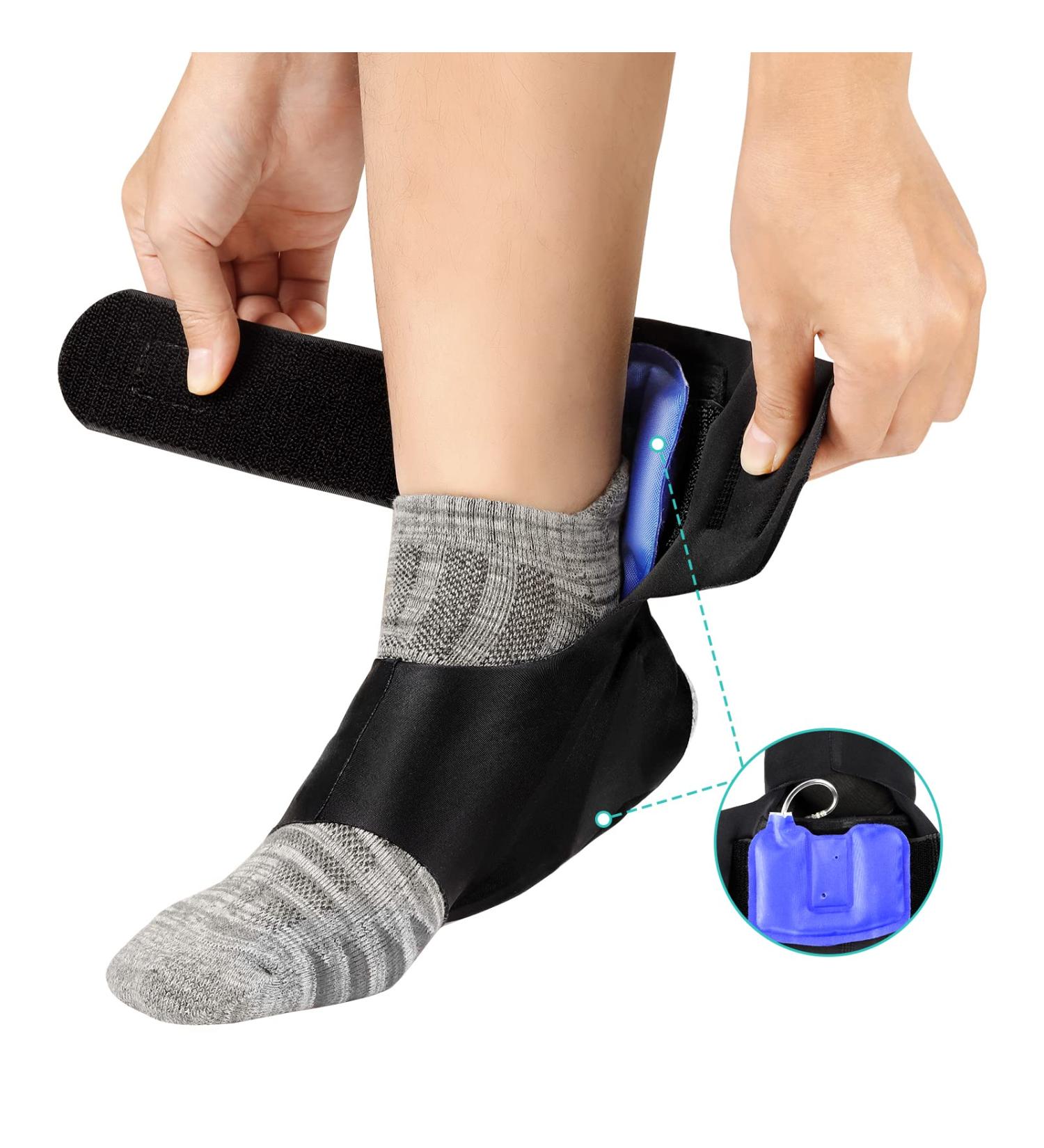 NEENCA Ankle Brace with Inflatable Heel Pads for Pain Relief - Plantar Fasciitis, Heel Spur, Swelling - Medical Ankle Support Protector - Buy Online on GoSupps.com