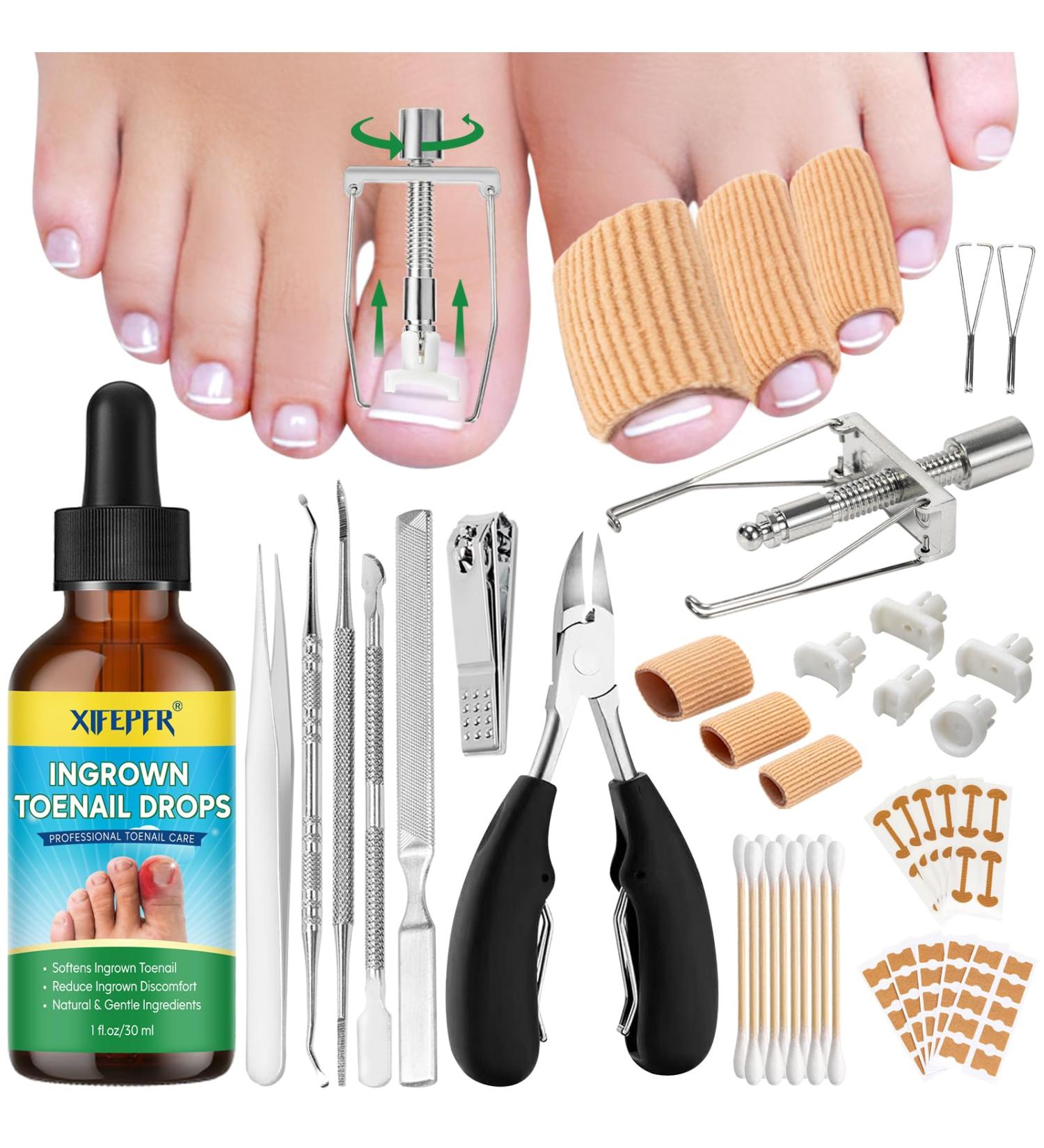 Ingrown Toenail Tools Kit - Stainless Steel Treatment & Corrector for Pain Relief | Pedicure Essentials - Buy Online on GoSupps.com