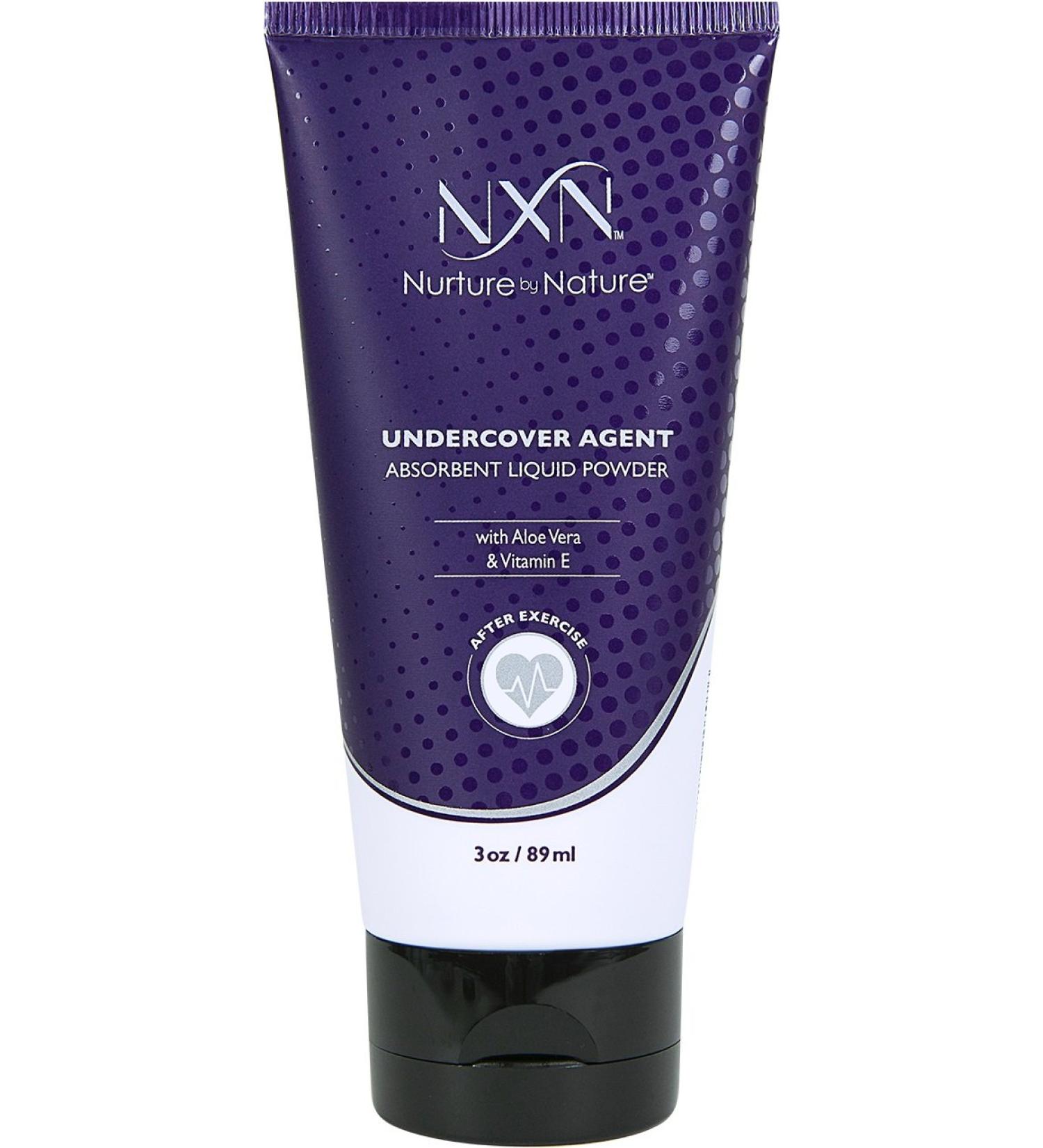 NXN Undercover Agent Liquid Powder Anti-Sweat Deodorant for Women - Natural Formula with Aloe & Vitamin E - 3 oz - Stops Odor & Chafe on Breast, Private Parts, Crotch & Inner Thigh - Buy Online on GoSupps.com