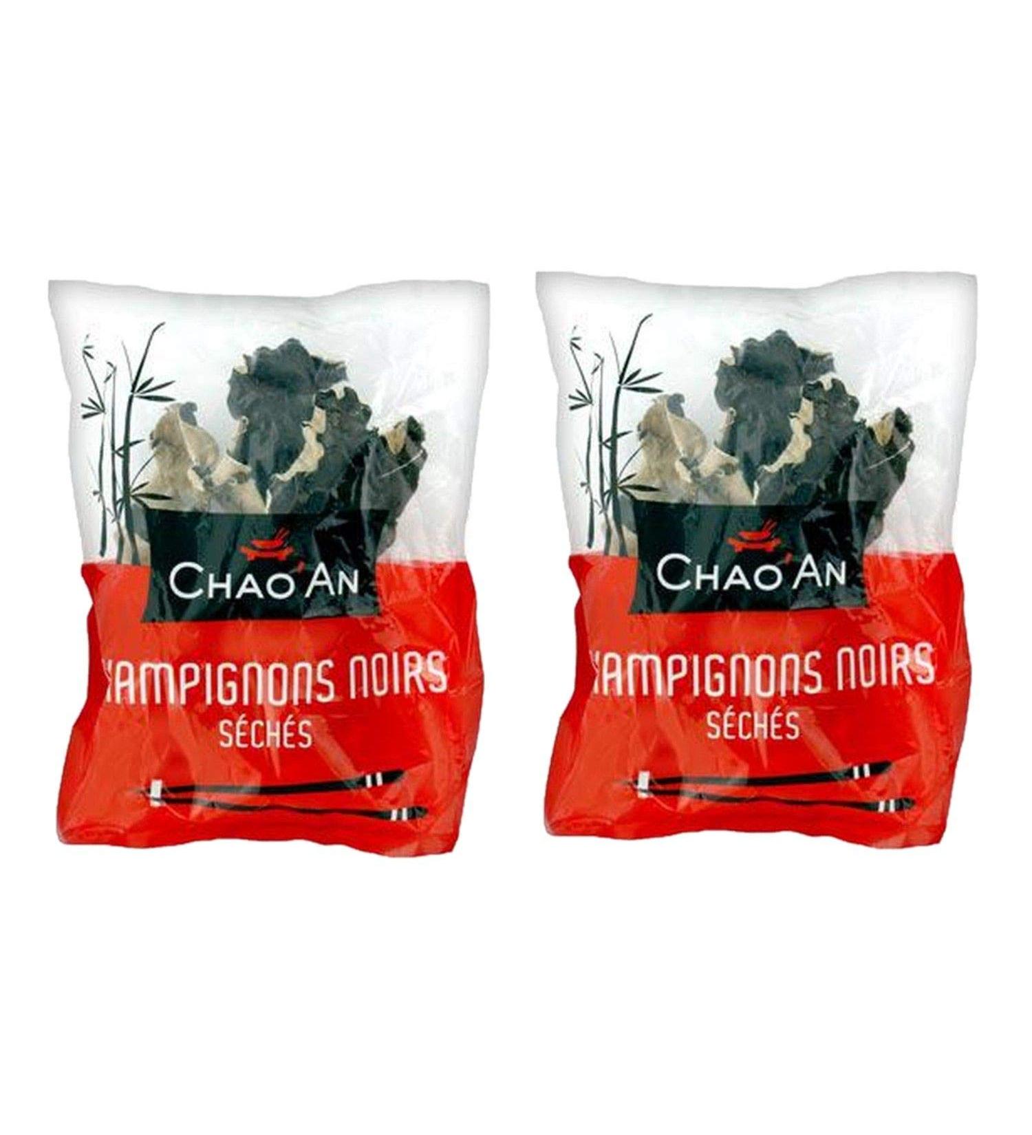 Chao'an Lot of 2 whole dried black mushrooms - Chao'an - 80g pack