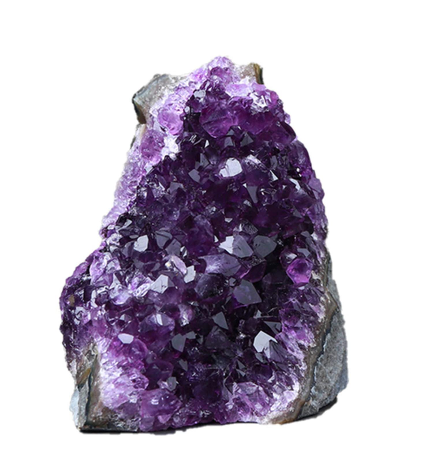 Natural Amethyst Quartz Crystal Cluster from Uruguay Raw Geode Quartz Specimens for Crystal Divination Home Decoration 1.1lbs Crystal Cluster - Buy Online on GoSupps.com
