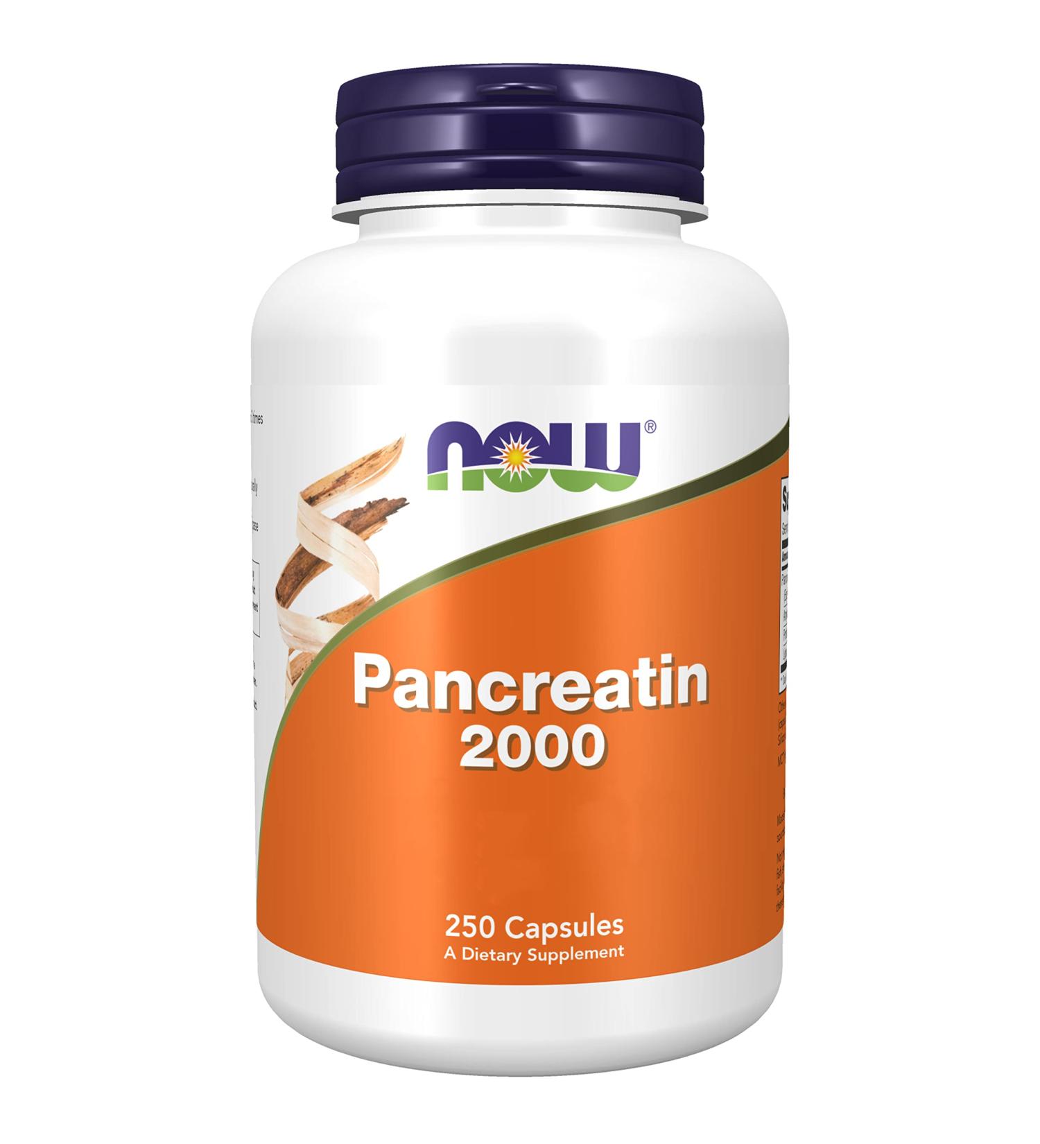 Now Foods Pancreatin 2000 - 200 mg 250 Capsules | Laboratory Tested Gluten-Free Soy-Free Non-GMO Enzyme Blend - Shop Internationally! - Buy Online on GoSupps.com