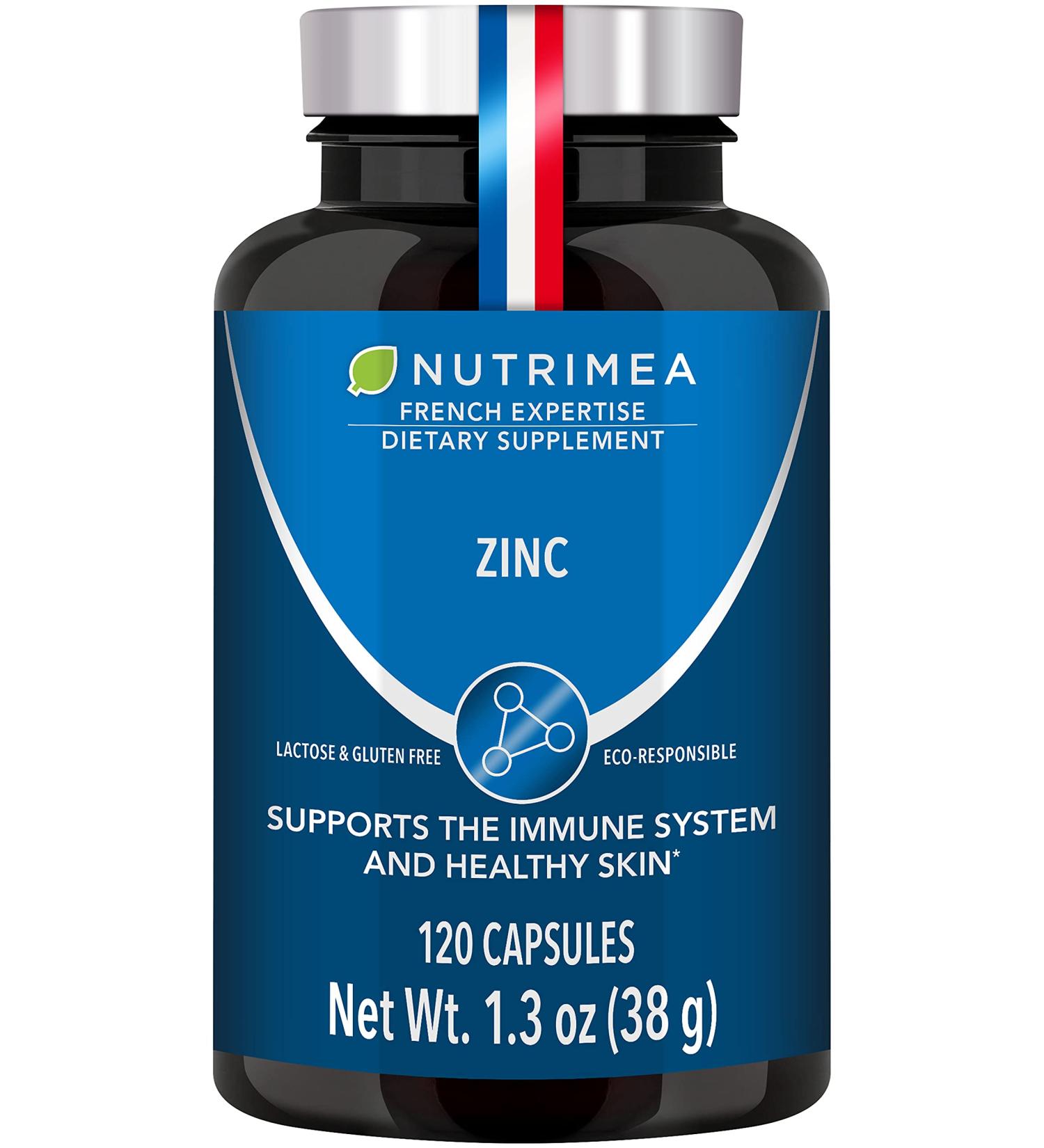 ZINC Citrate Supplement for Acne & Immune Support - 120 Vegan Capsules by Nutrimea - Buy Online on GoSupps.com