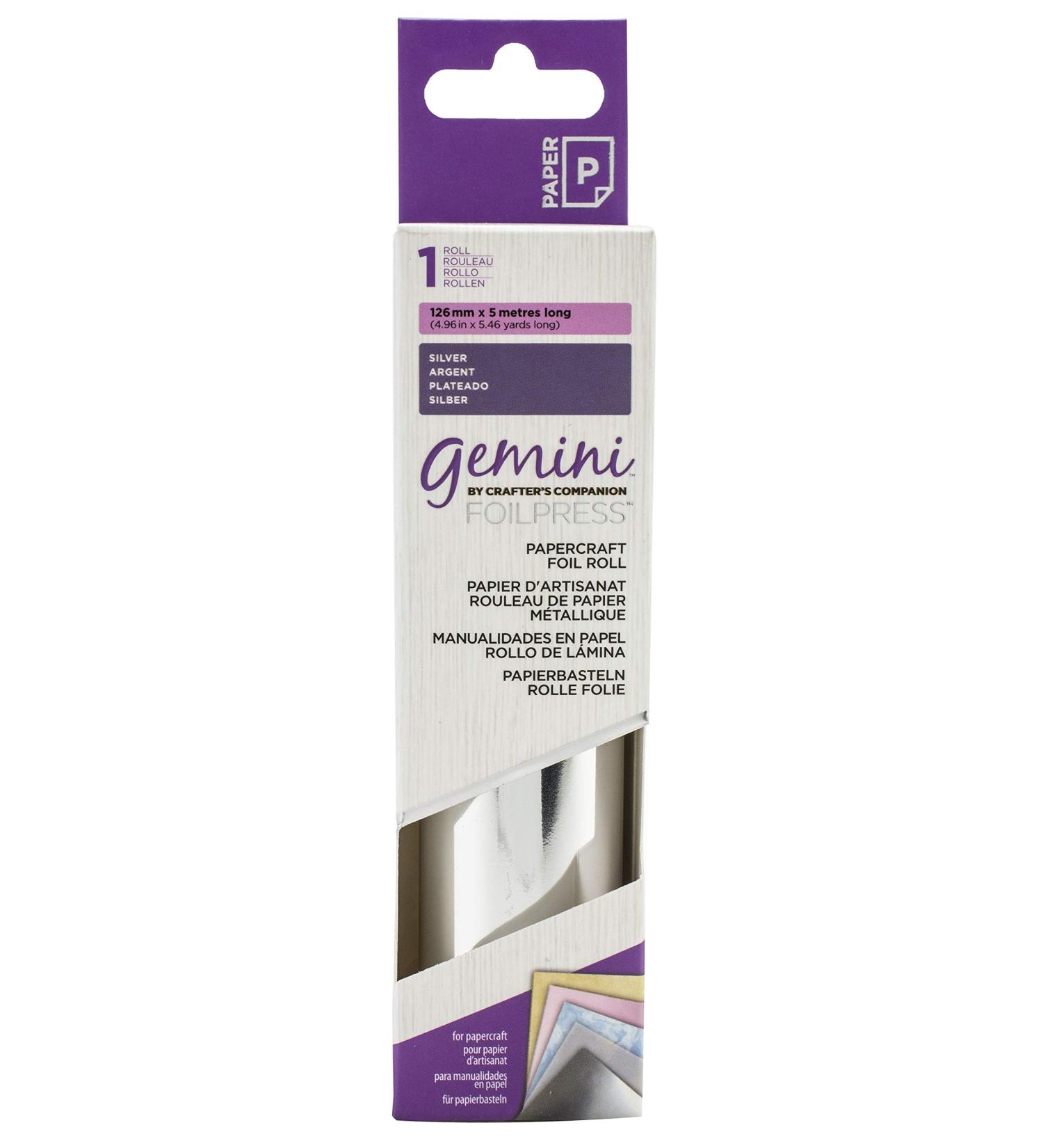 Crafter's Companion Gemini FoilPress Papercraft Foil Roll-Silver