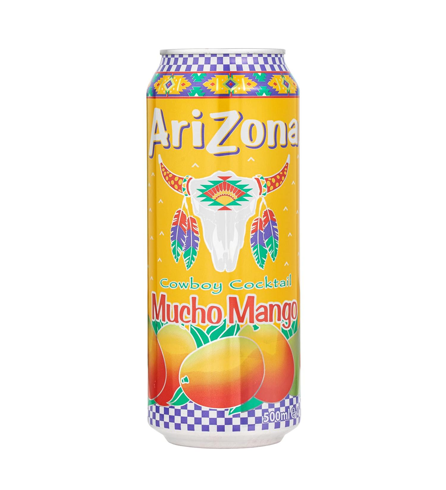 AriZona - Cowboy Cocktail Mucho Mango - Cocktail de Fruits 100% Plaisir - 6 Canettes de 500 ml Arizona Mangue - Buy Online on GoSupps.com