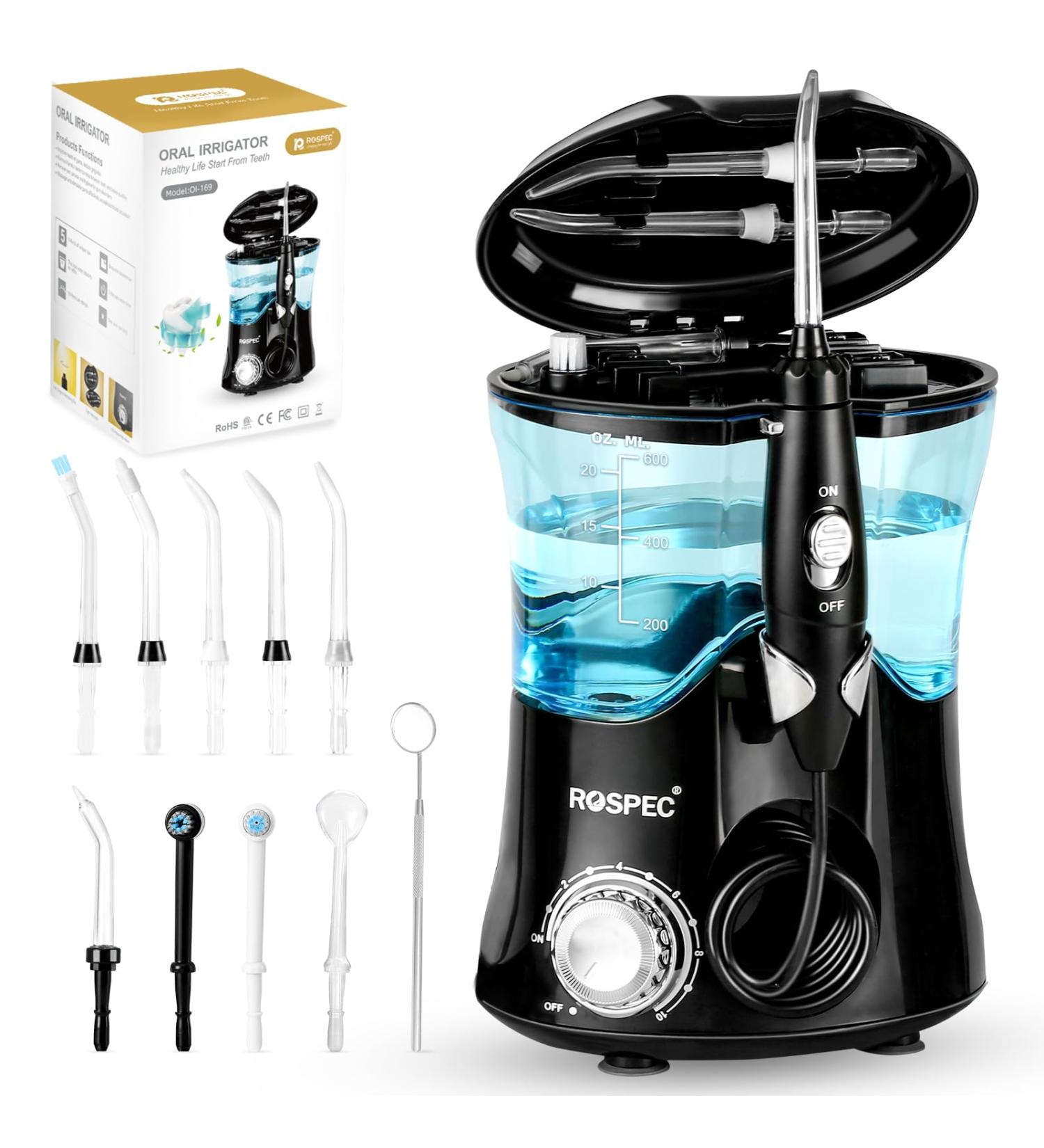 Water Flosser for Teeth - 600ML Professional Dental Flosser with 10 Modes & Nozzles | Electric Oral Care for Health & Whitening - Buy Now - Buy Online on GoSupps.com