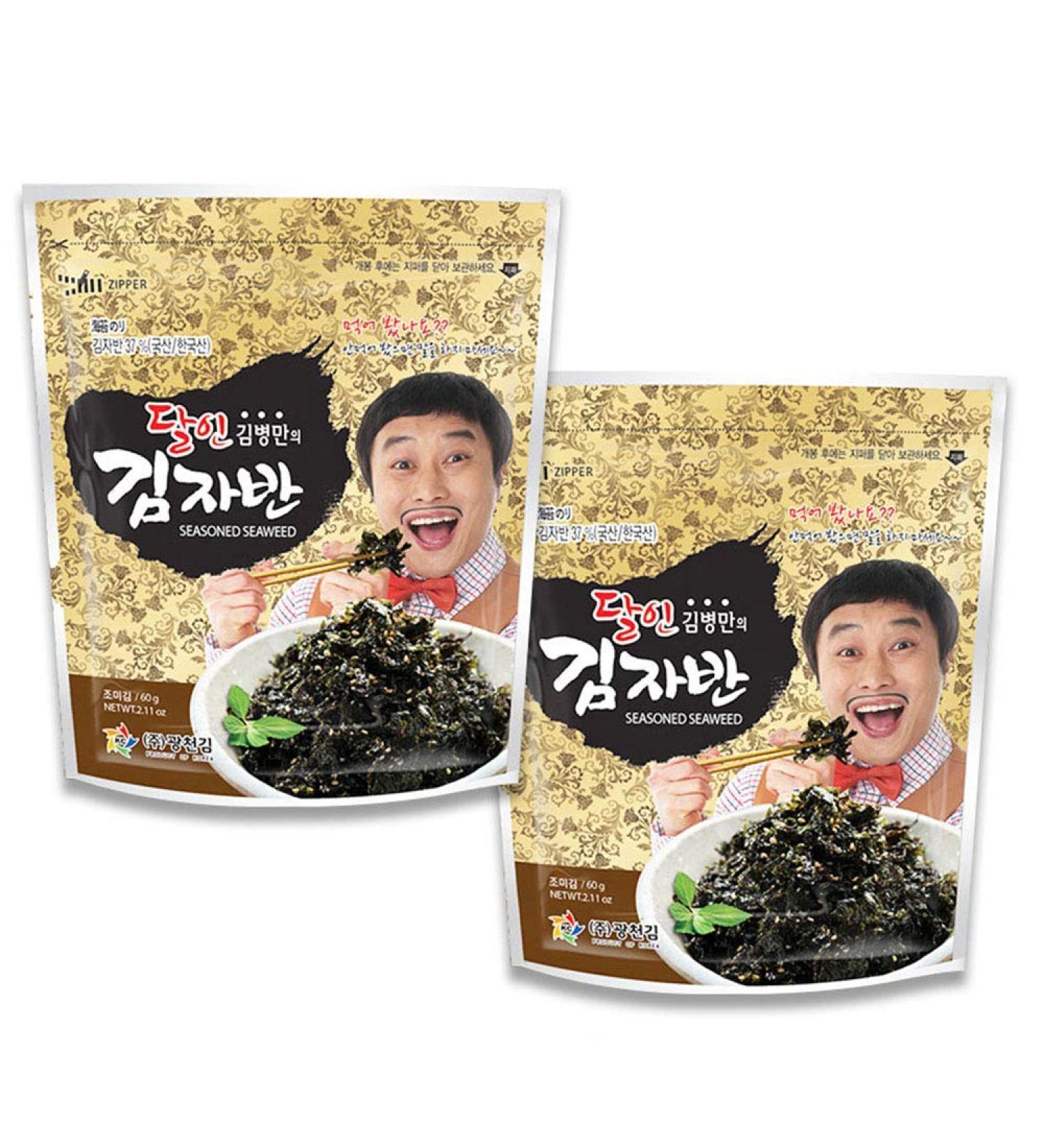 Kwangcheonkim Seasoned Seaweed Flakes 2 Packs x 60g - Premium Roasted Laver Snacks - Buy Online on GoSupps.com