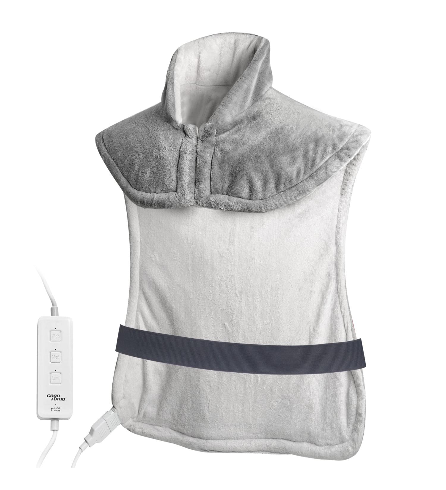 GOQOTOMO PJH-King Heating Pad - Fast-Heating Technology for Pain Relief - 26X38 Hot Pad for Back, Waist, Shoulder, Neck Cramps - Moist/Dry Heat Therapy, Auto-Off - Buy Online on GoSupps.com