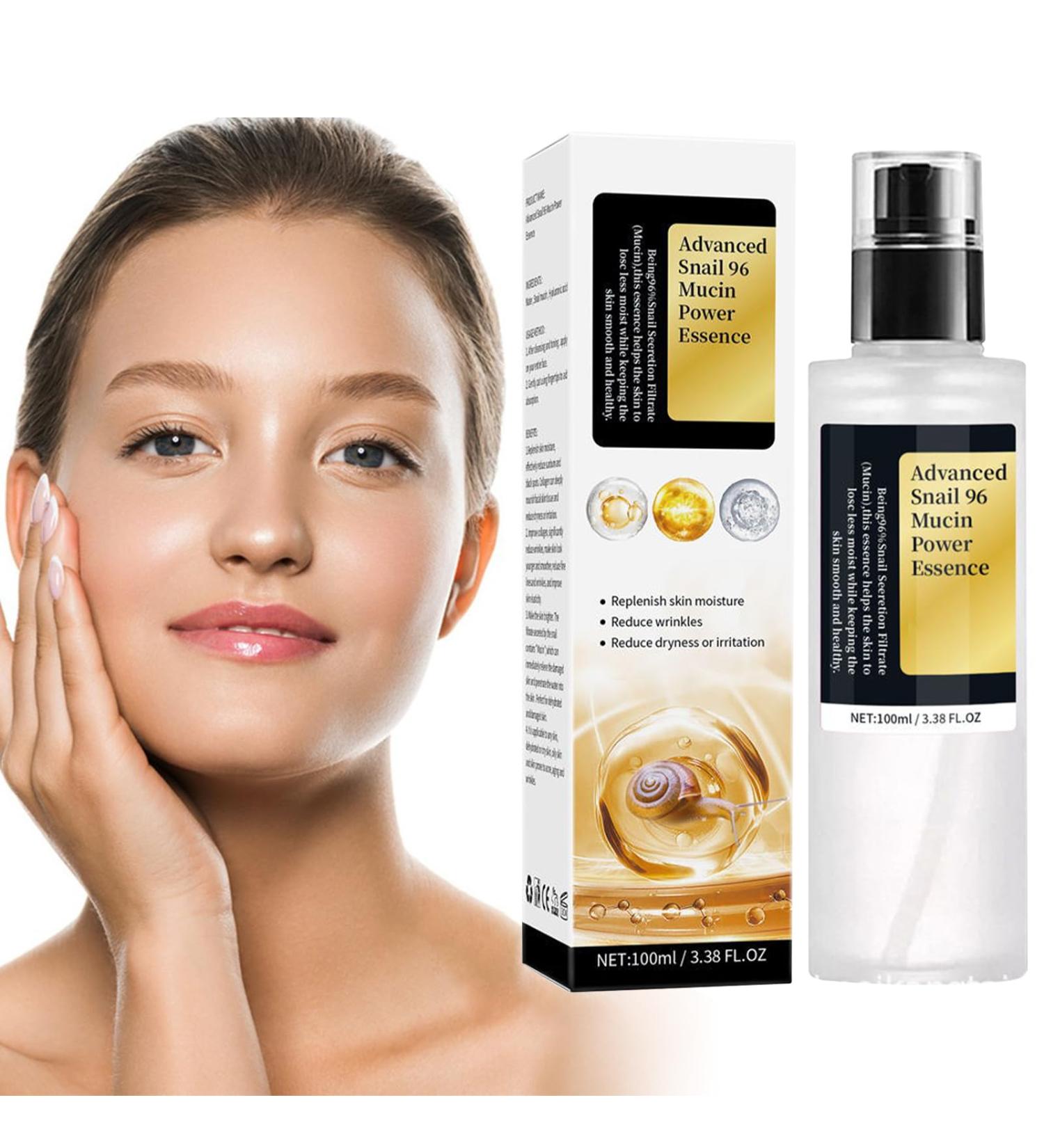 Snail Mucin Essence Snail Repair Face Serum Niacinamide Serum Snail Facial Serum Snail Hydrating Serums Snail Hyaluronic Acid Essence Face Skin Care Snail Essence Improve Dull Skin Essence 100ML - Buy Online on GoSupps.com