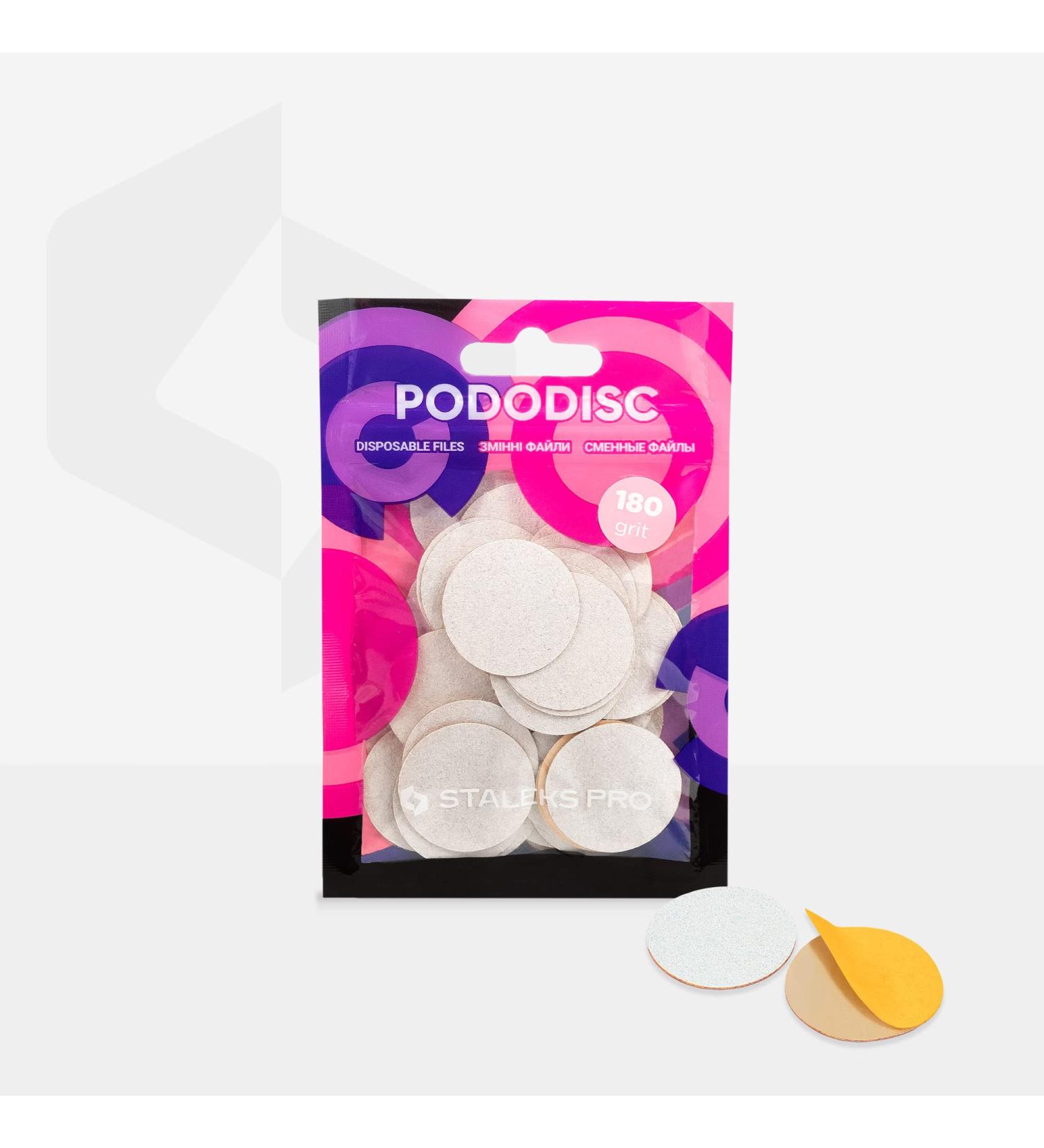 STALEKS White Refill Pads for Pedicure Disc PODODISC STALEKS PRO L - 50 pc 180 Grit | International Shipping Available - Buy Online on GoSupps.com