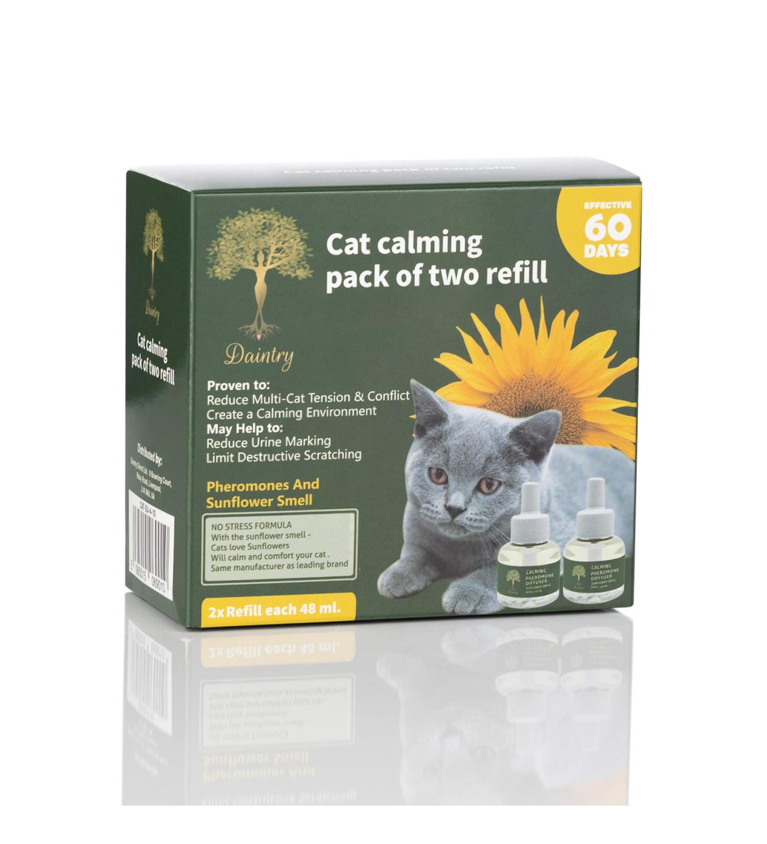 Daintry Cat Calming pack of two Refills for Diffuser With Sunflower Smell .Diffuser not included - Buy Online on GoSupps.com