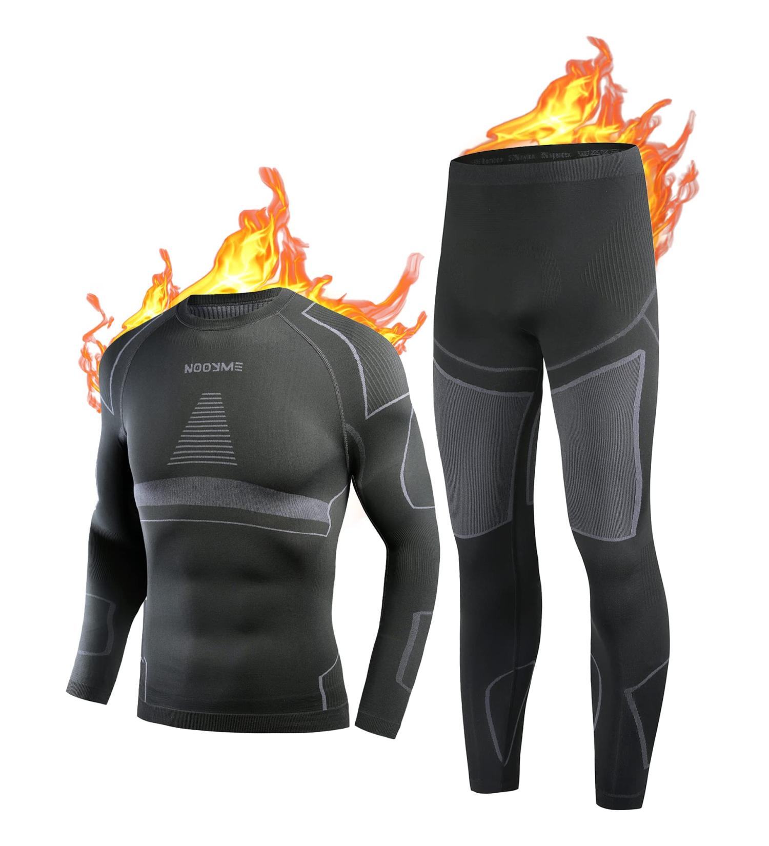 Shop Nooyme Men's Thermal Underwear Set - Breathable & Functional Ski Wear for Warm Winter Comfort - Buy Online on GoSupps.com