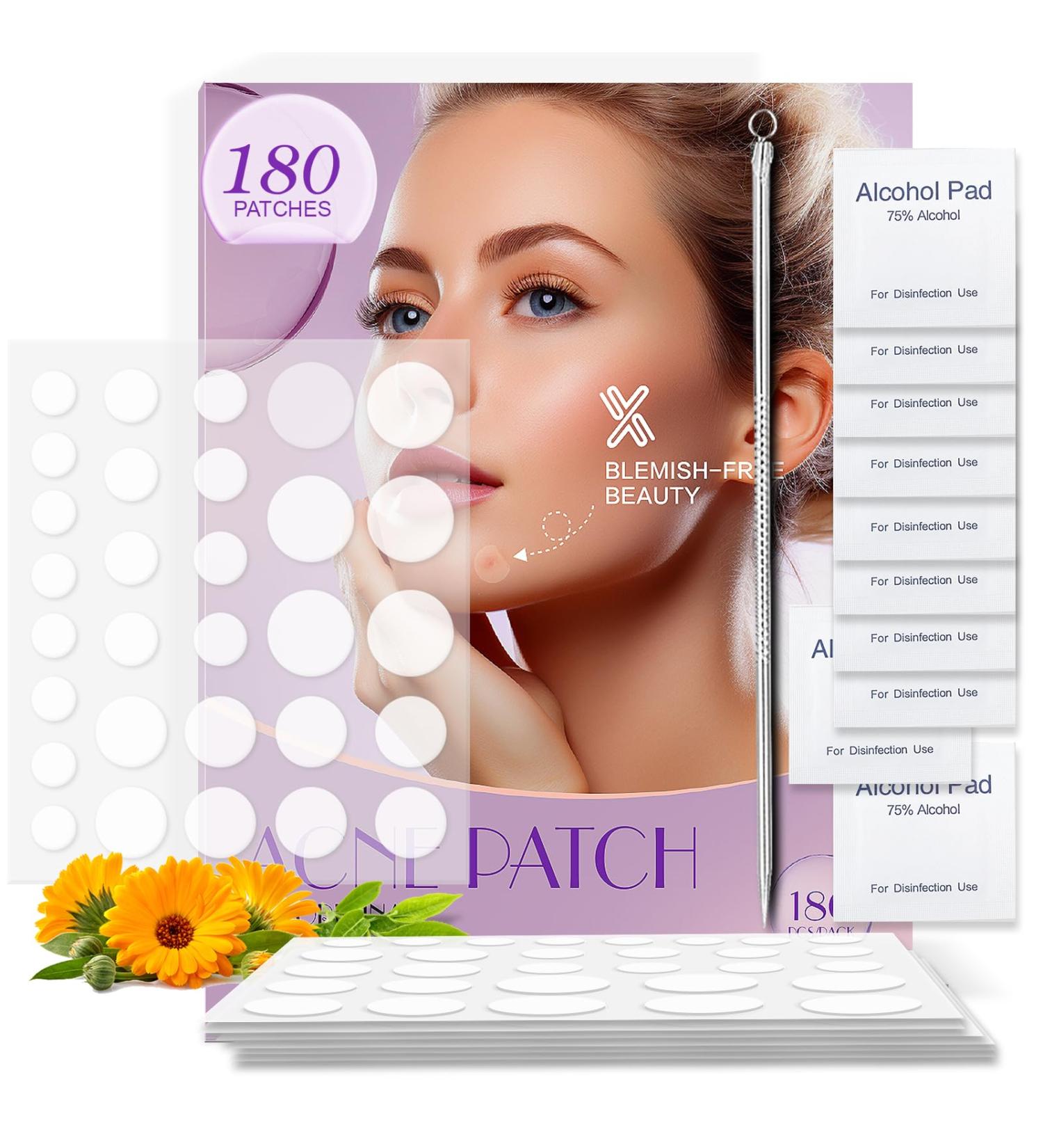Buy XVXV Pimple Patches - Hydrocolloid Acne Treatment with Tea Tree & Salicylic Acid 180 Count - Invisible Zit Cover Stickers in 4 Sizes - Buy Online on GoSupps.com