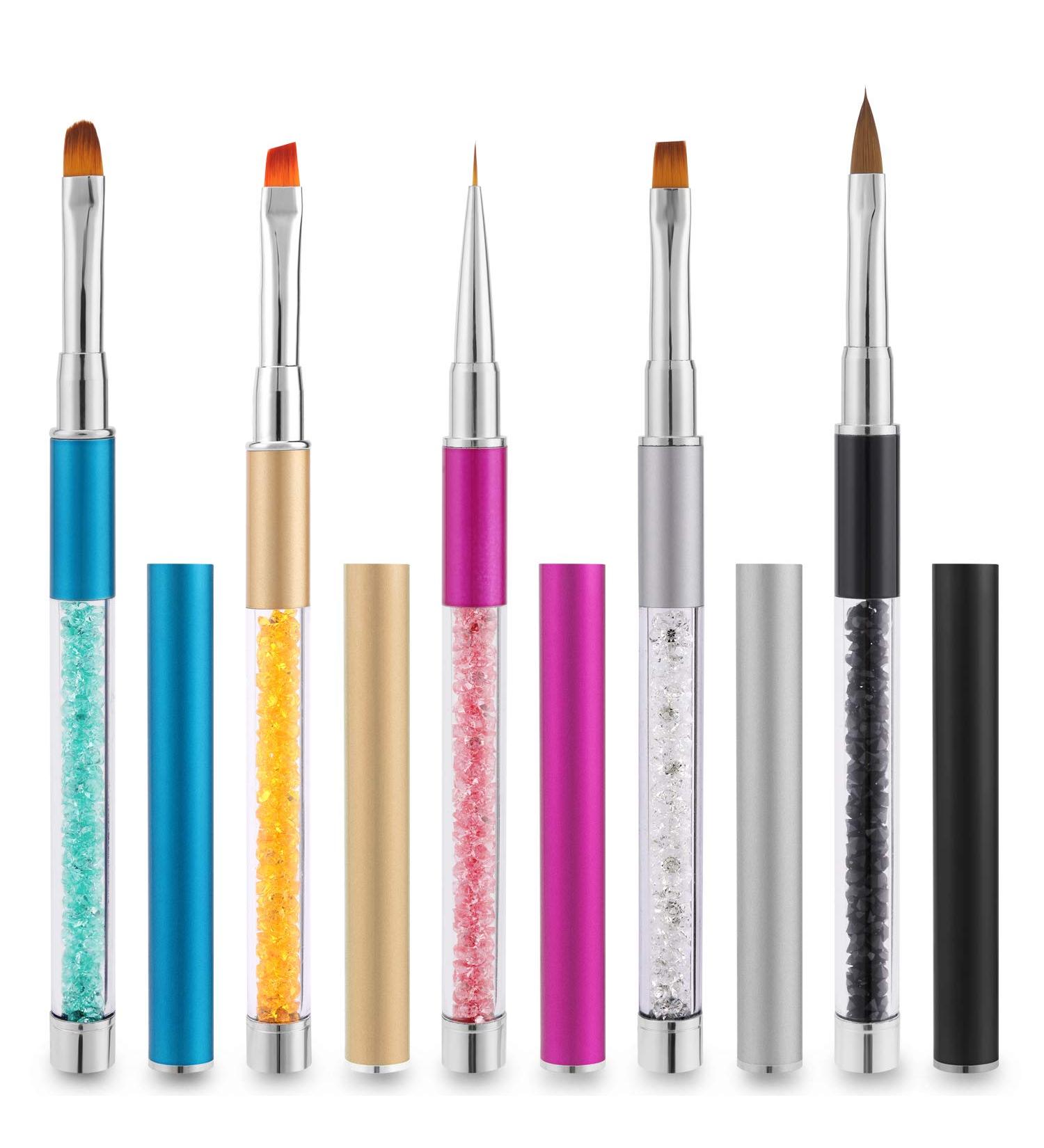 Mwoot French Nail Art Brush Set - 5 Pieces DIY Gel & Acrylic Nail Drawing Tools for Manicure & Decoration - Buy Online on GoSupps.com