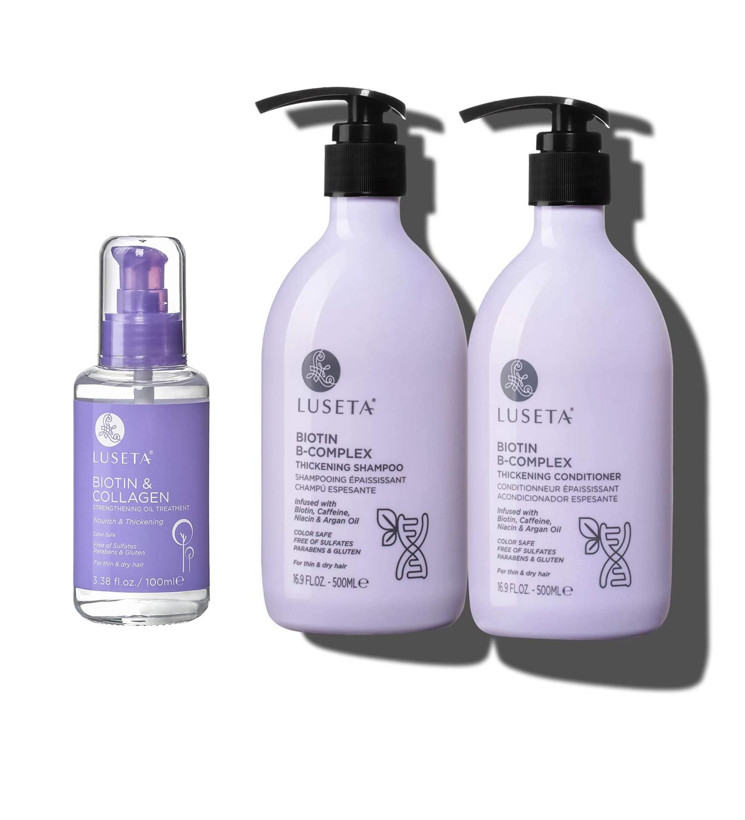 Buy Luseta Beauty Biotin & Collagen Strengthening Oil Treatment - 3.38 fl oz (100 ml) for Healthier Hair - Buy Online on GoSupps.com