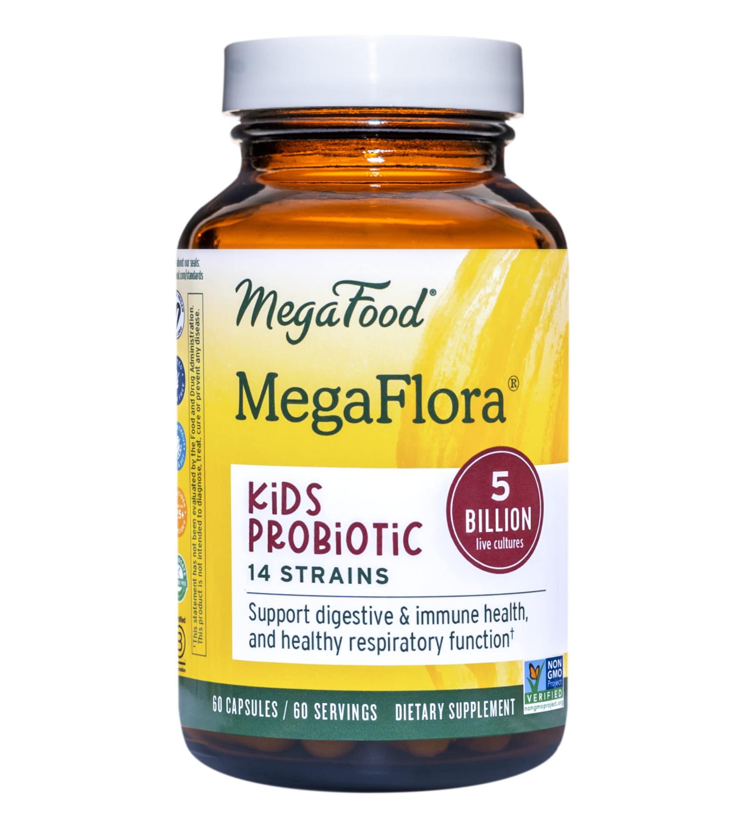 Shop MegaFood Kids Probiotic MegaFlora - 5 Billion CFU - 60 Capsules - Buy Online on GoSupps.com