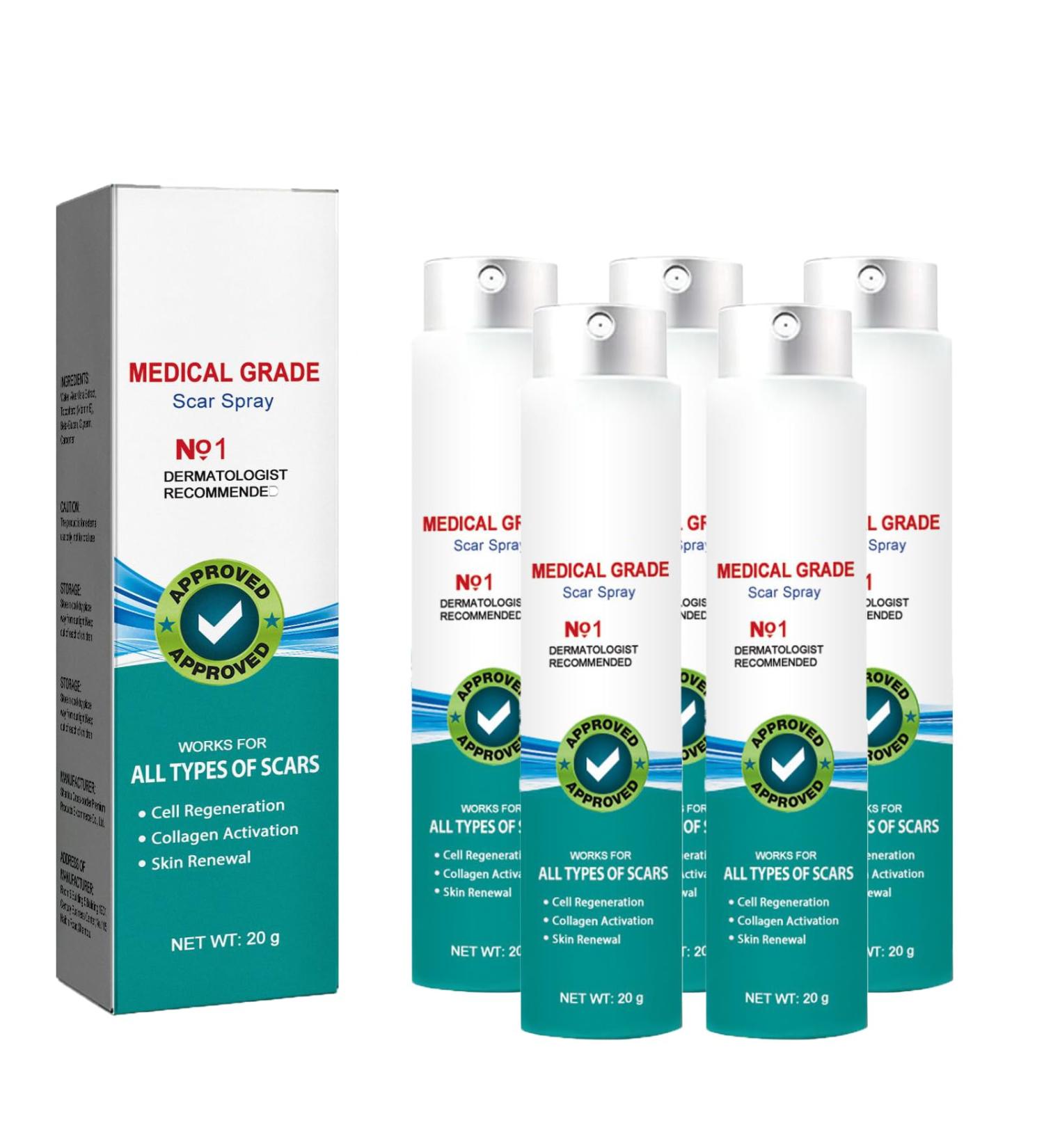 South Moon Medical Grade Scar Removal Spray - Advanced Formula for All Skin Types (5pcs) - Buy Online on GoSupps.com