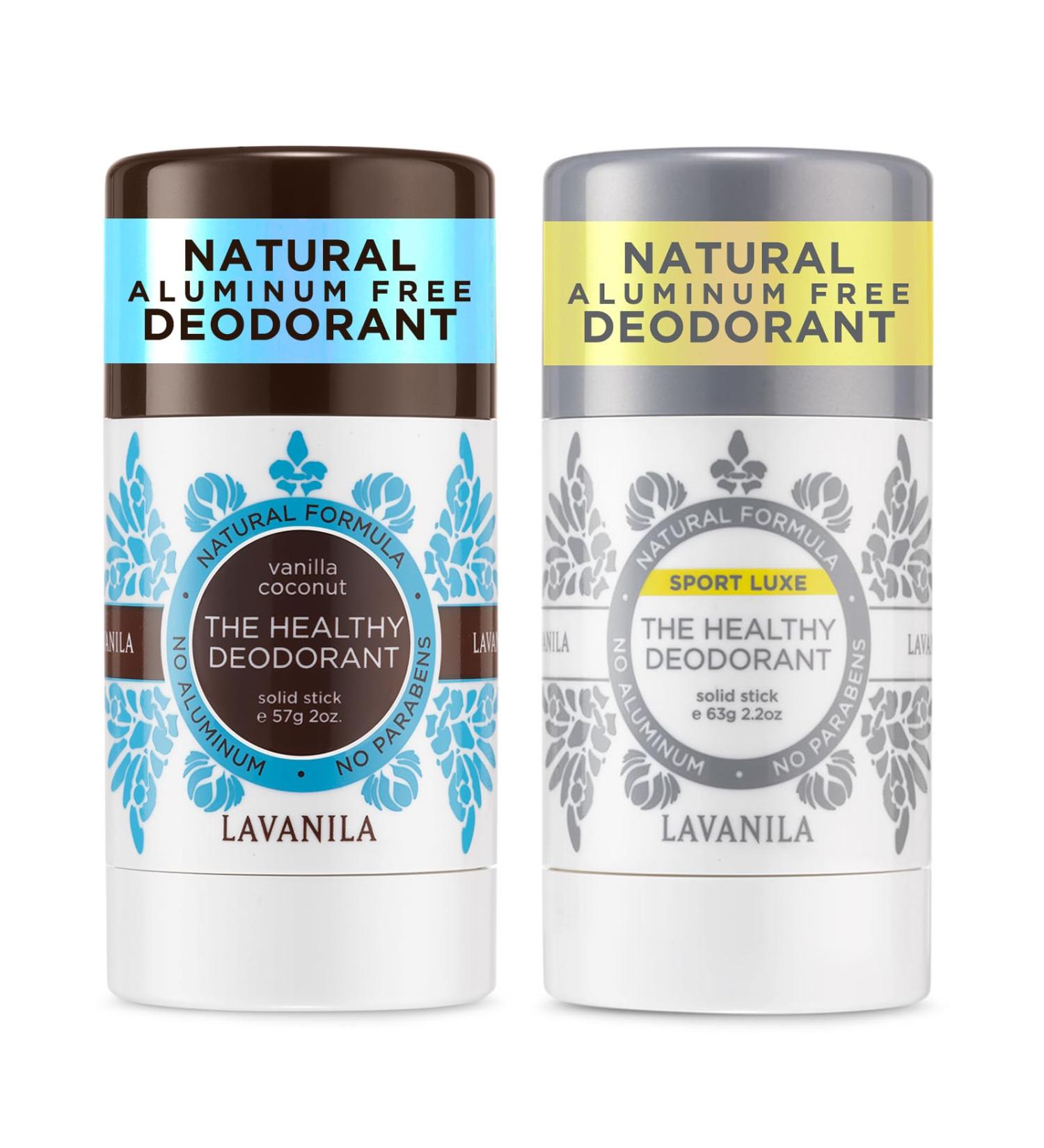 Lavanila Aluminum Free Natural Deodorant for Girls - Vanilla Coconut + Sport Luxe | Healthy Vegan Solid Stick (2oz - Buy Online on GoSupps.com