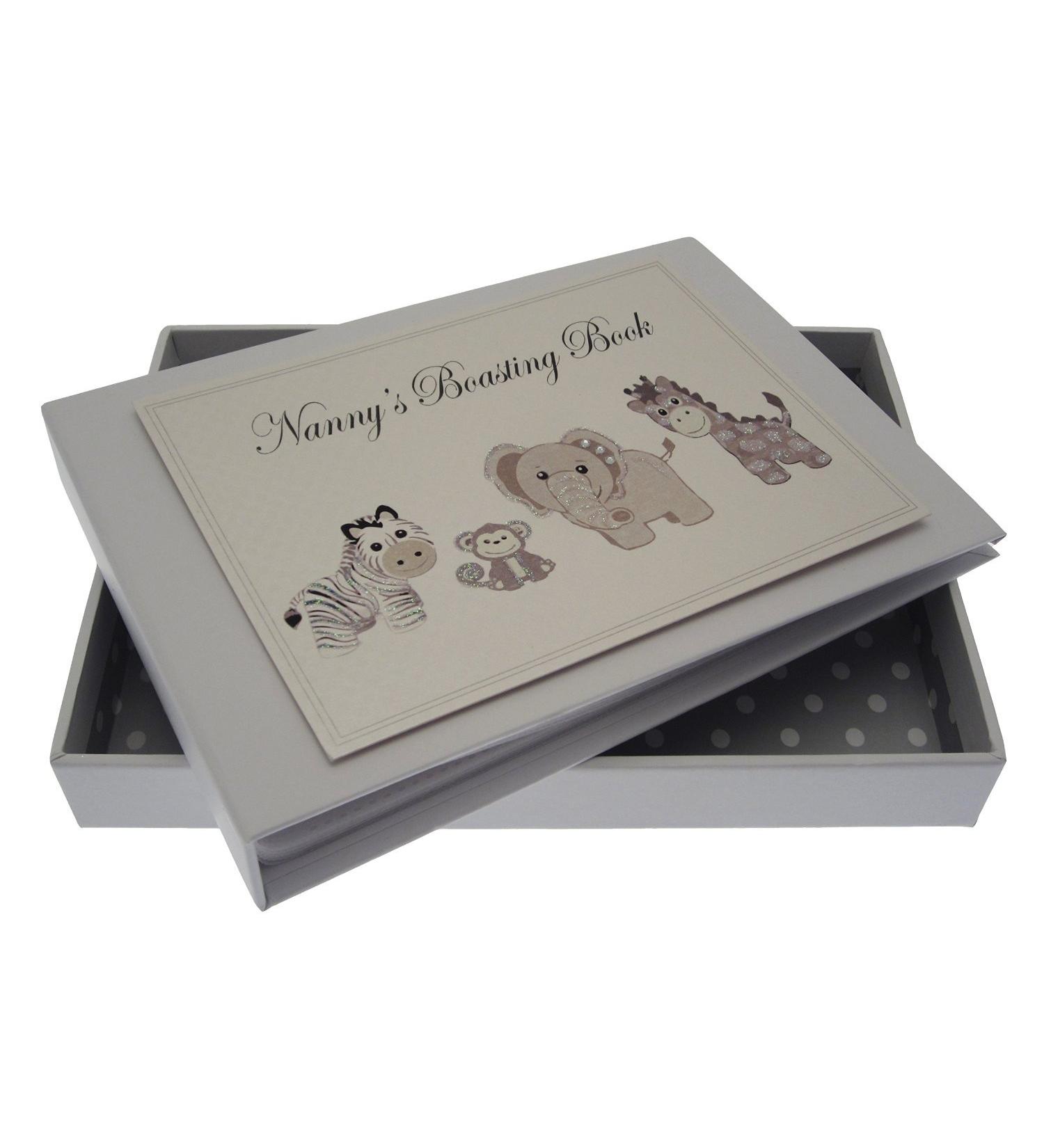 White Cotton Cards Nanny's Boasting Book Silver Toys Tiny Album