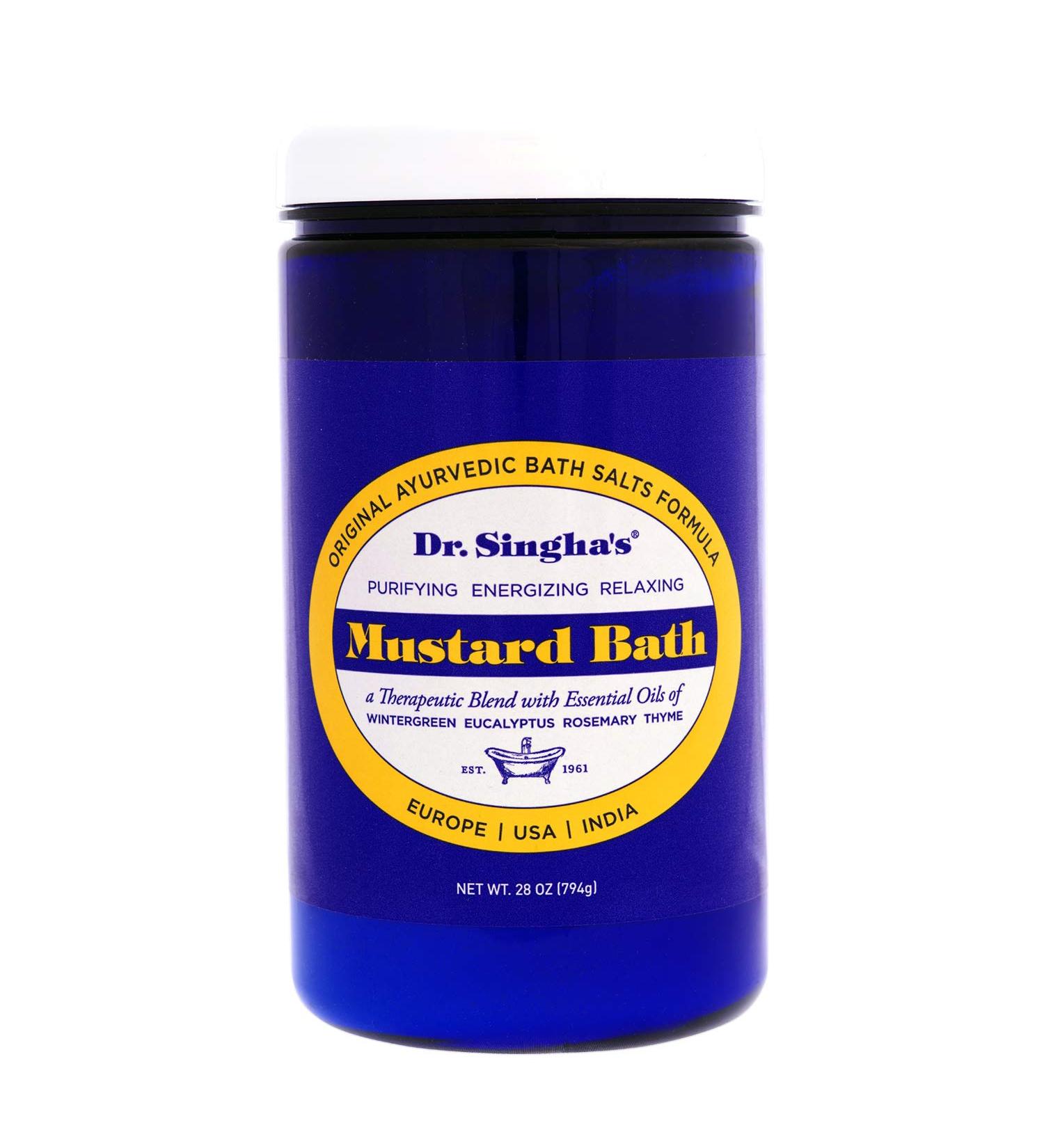Dr. Singha's Mustard Bath Salts - Therapeutic Soak for Muscle Relief & Stress Reduction | 28 oz - Buy Online on GoSupps.com