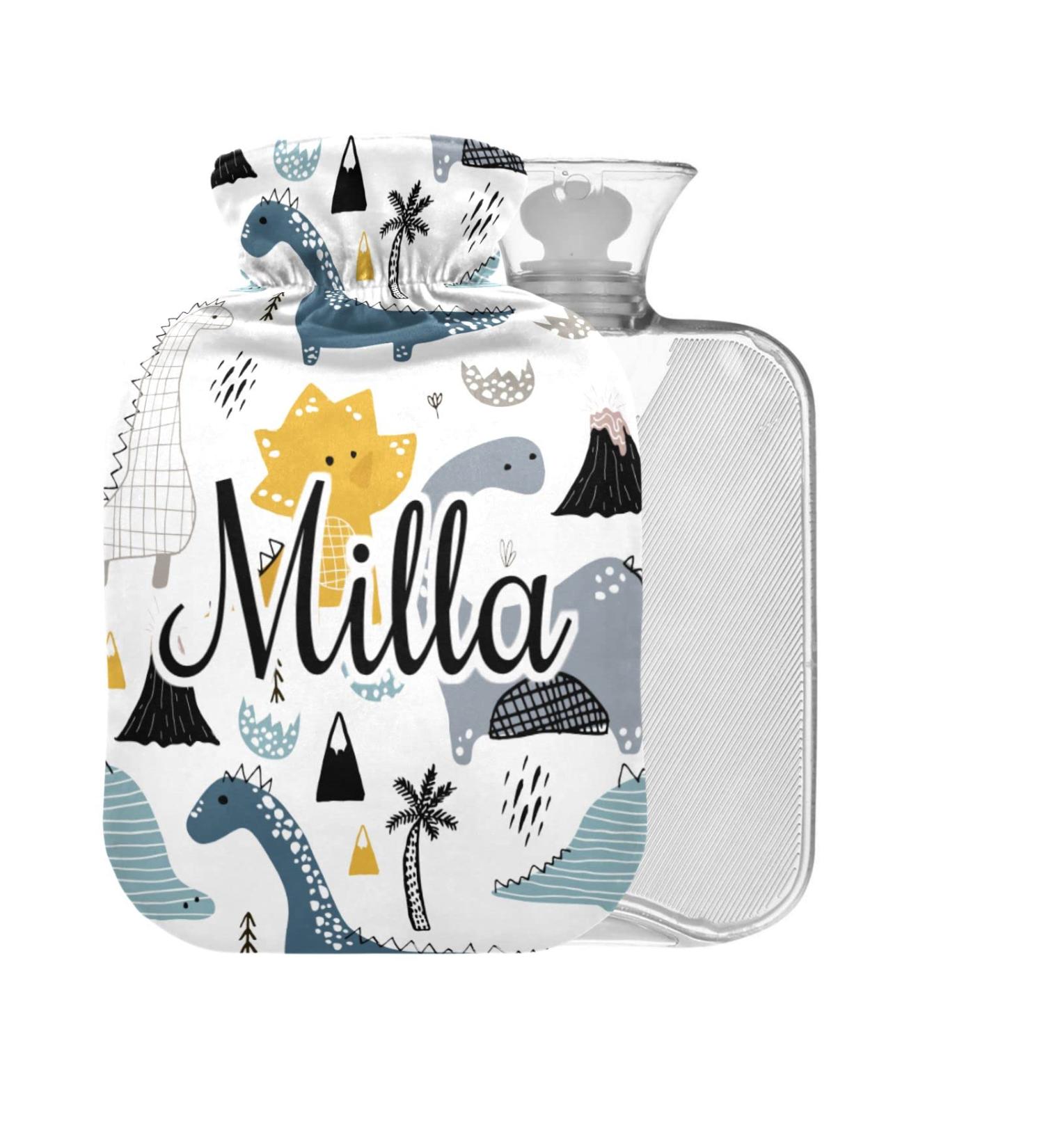 Cute Dinosaur Hot Water Bottle - 2L Large for Pain Relief & Hot/Cold Compress | Adorable Plush Cover - Buy Online on GoSupps.com