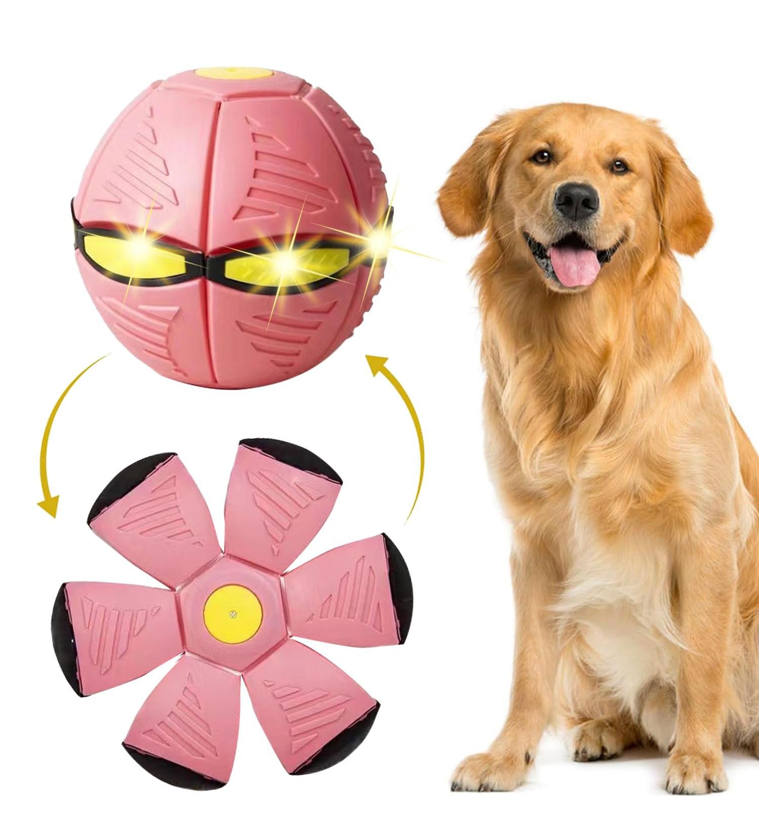 Shop Pet Toys: Pink Flying Frisbee Ball for Dogs | Durable & Fun Flying Saucer Toys - Buy Online on GoSupps.com