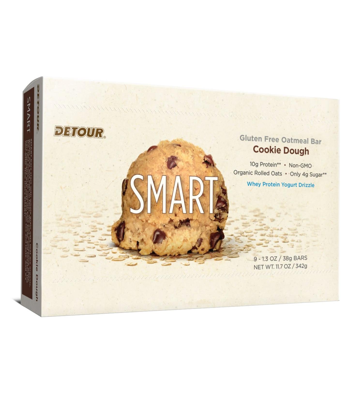 Detour Smart Gluten Free Oatmeal Bar - Cookie Dough 11.7 oz, 9 Count - Buy Online on GoSupps.com