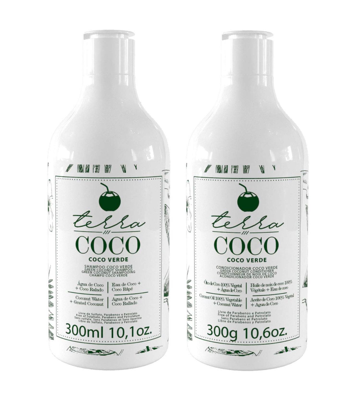 Terra Coco Verde Home Care Set - Vegan Formula for Extremely Dry Hair with Vitamin B, Sodium, and Potassium - Promotes Growth and Strengthens Hair - Set of 2 - Buy Online on GoSupps.com