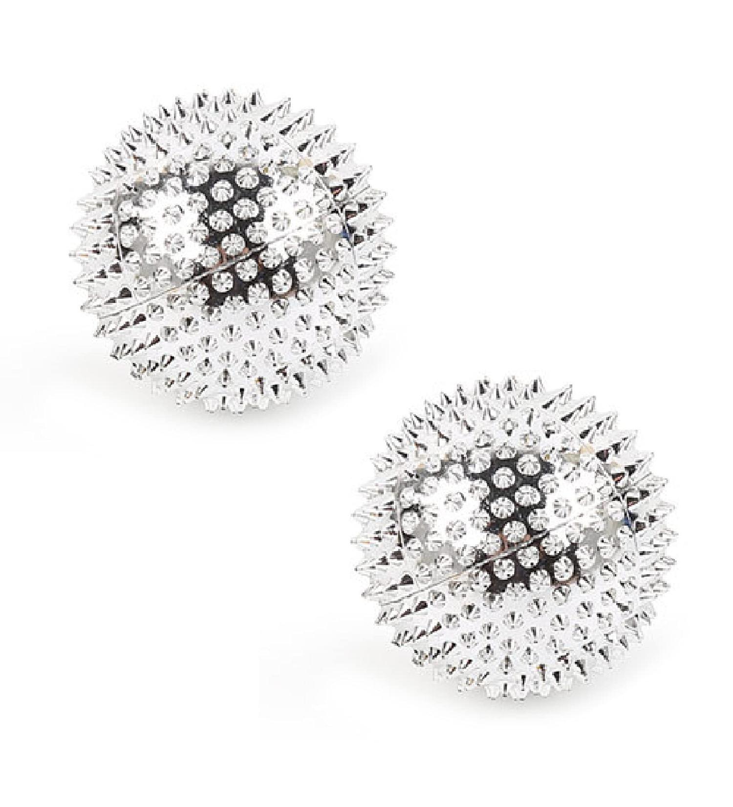 Layhou 2-Piece Magnetic Acupressure Hedgehog Massage Balls - Large 56mm Spiked Massage Device - Silver - Buy Online on GoSupps.com
