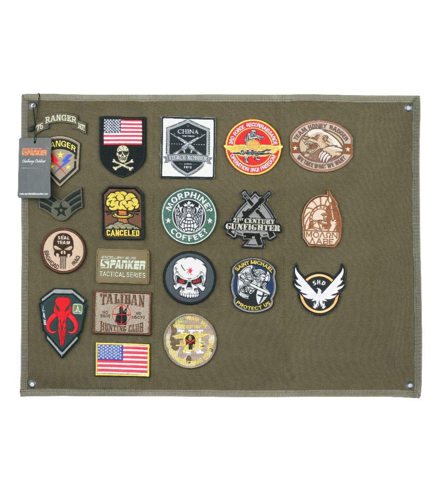 Foldable Military Patch Holder Panel - Ranger Green S | Tactical Patch Display Board - Buy Online on GoSupps.com