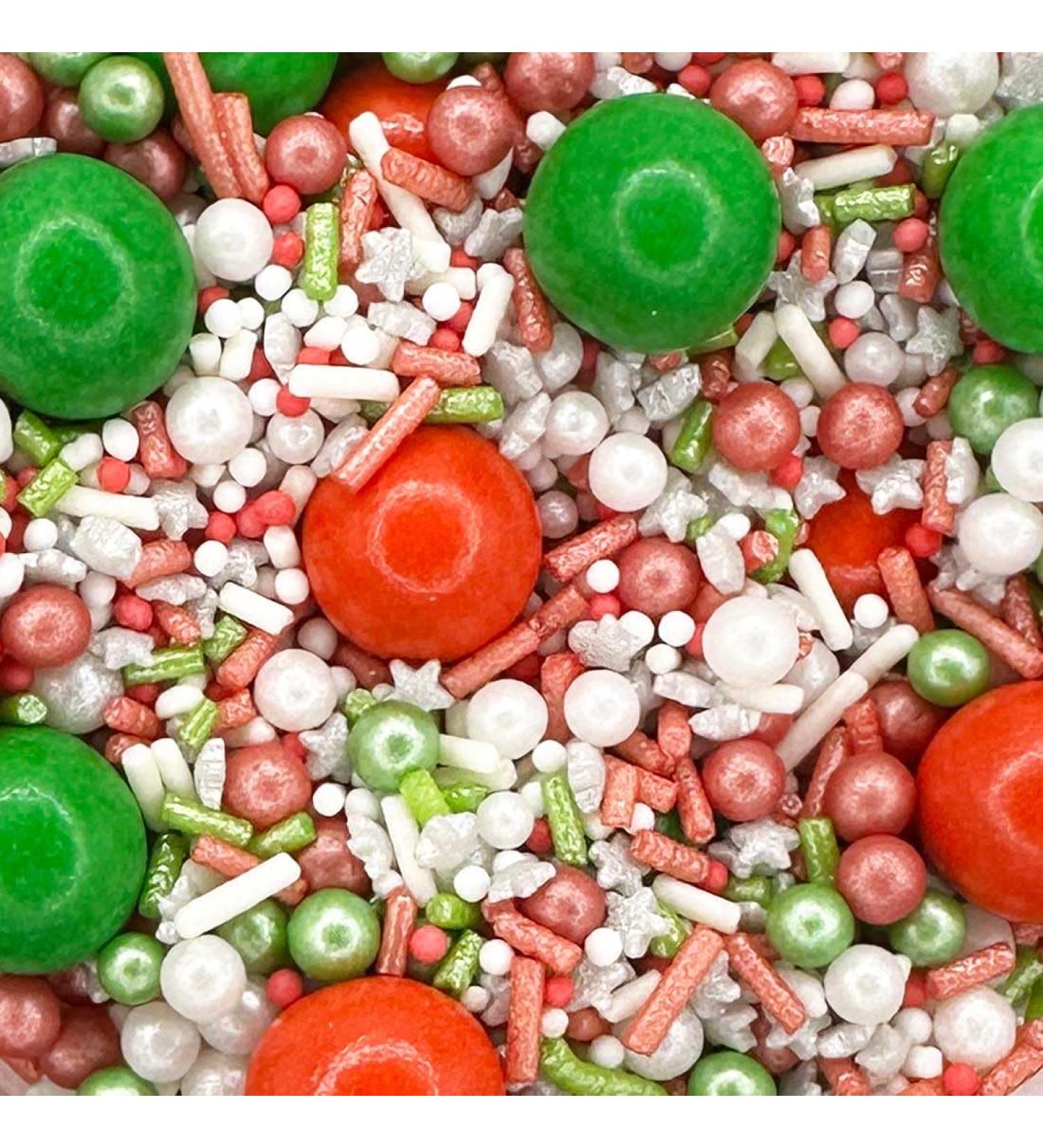 Merry Berry Sprinkletti Christmas Cake Topper - 100g Edible Festive Decorations for Xmas Party Cakes - Buy Online on GoSupps.com